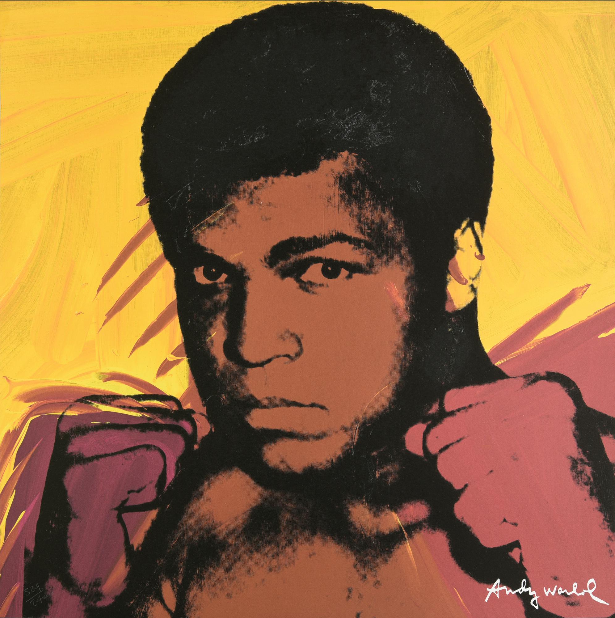 Da Warhol Andy MUHAMMAD ALI fotolitografia su cartoncino, cm 60x60; es....