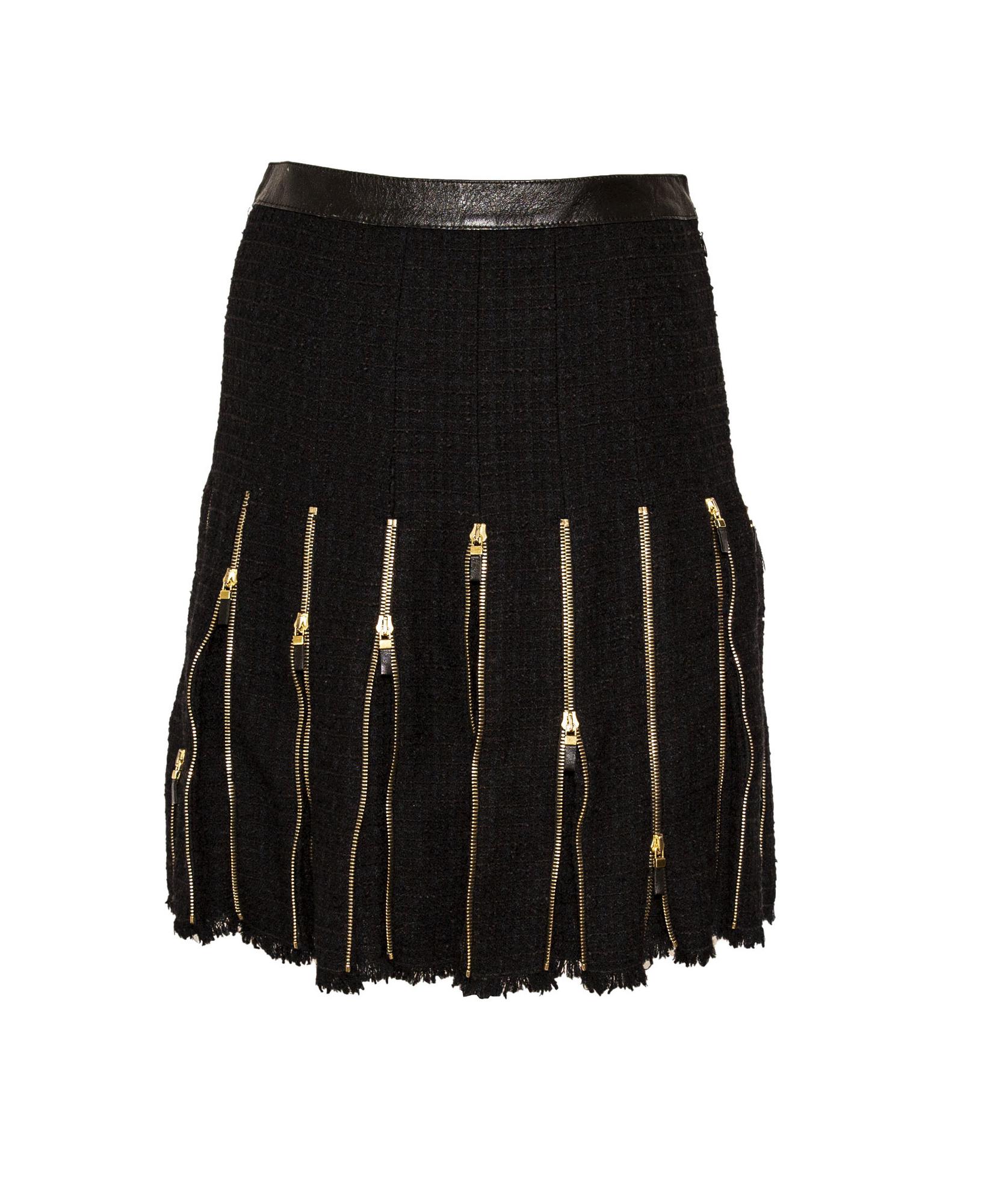 Alexander McQueen ZIP SKIRT Description: Skirt made in wool and cotton...