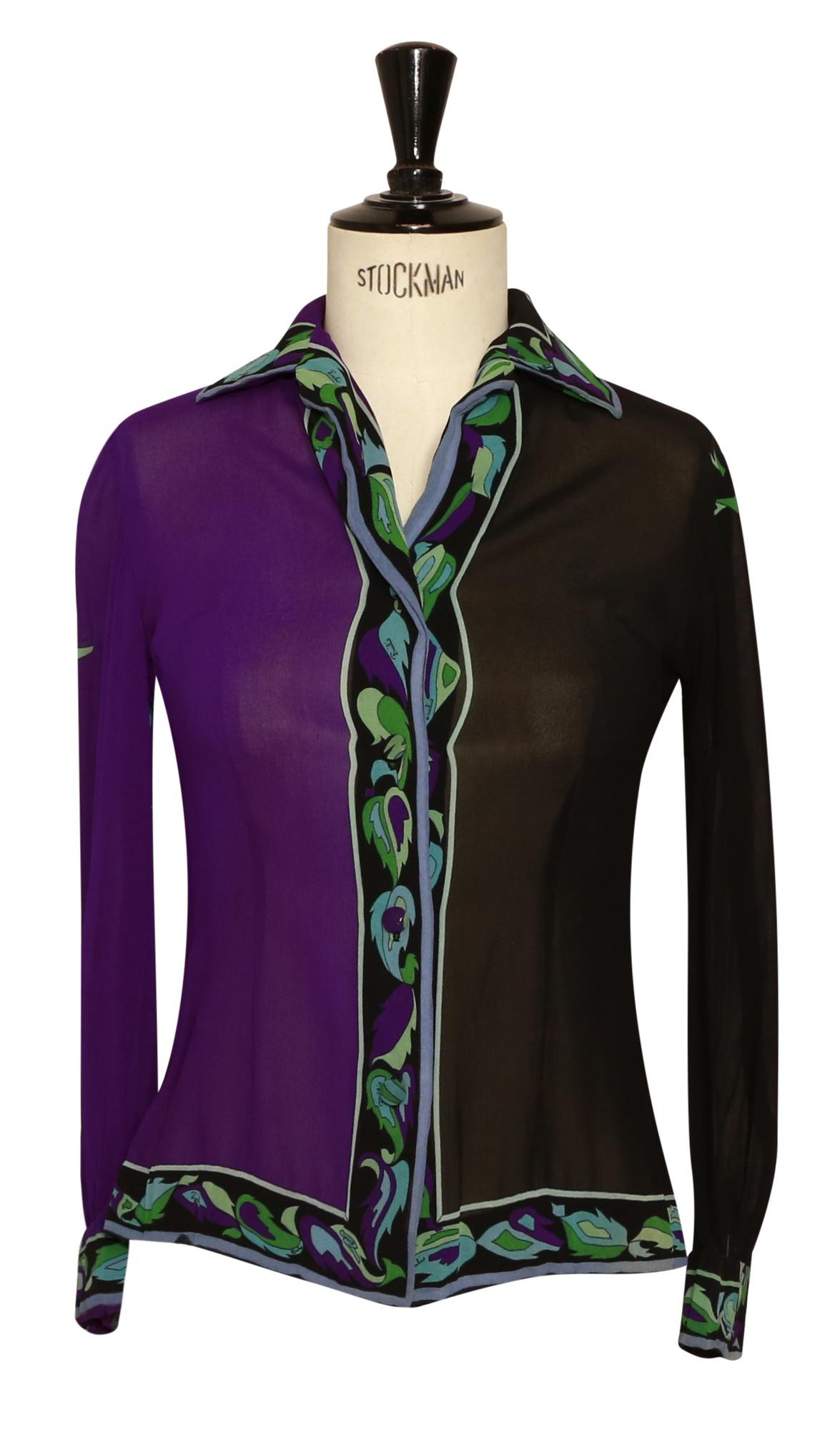Emilio Pucci ONE ROSE SHIRT Description: Silk georgette shirt. Print with...