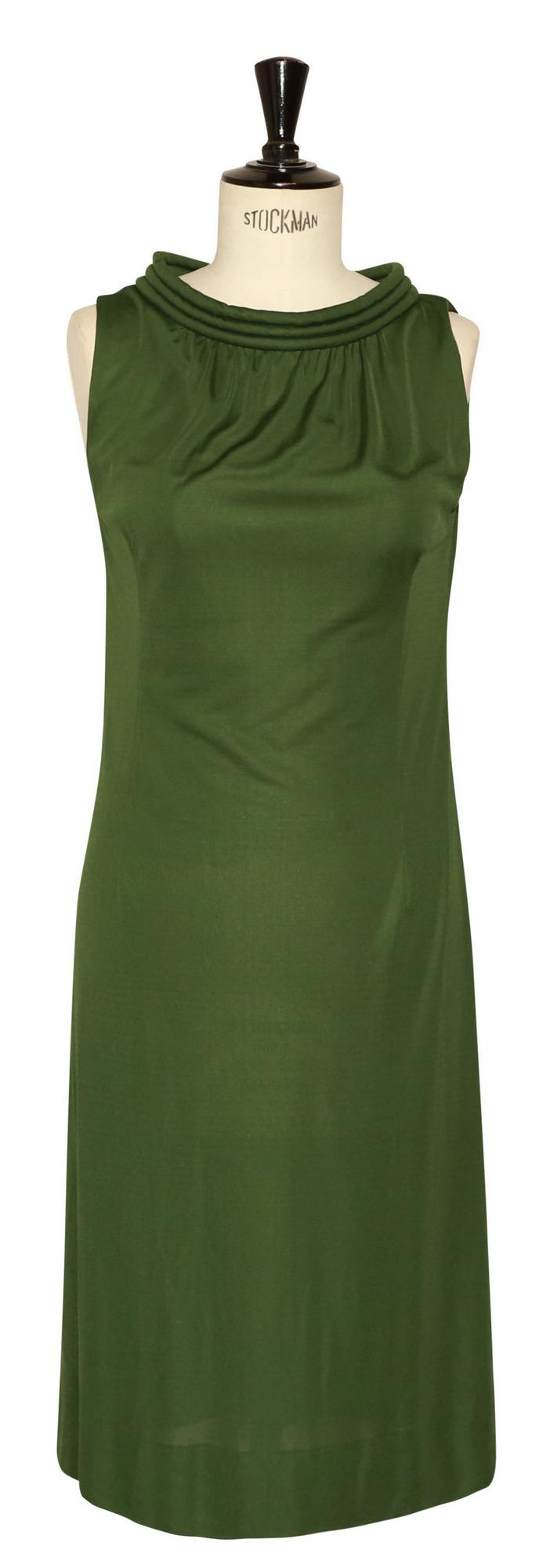 Emilio Pucci PLEIN DRESS Description: Rare green plein color silk jersey...