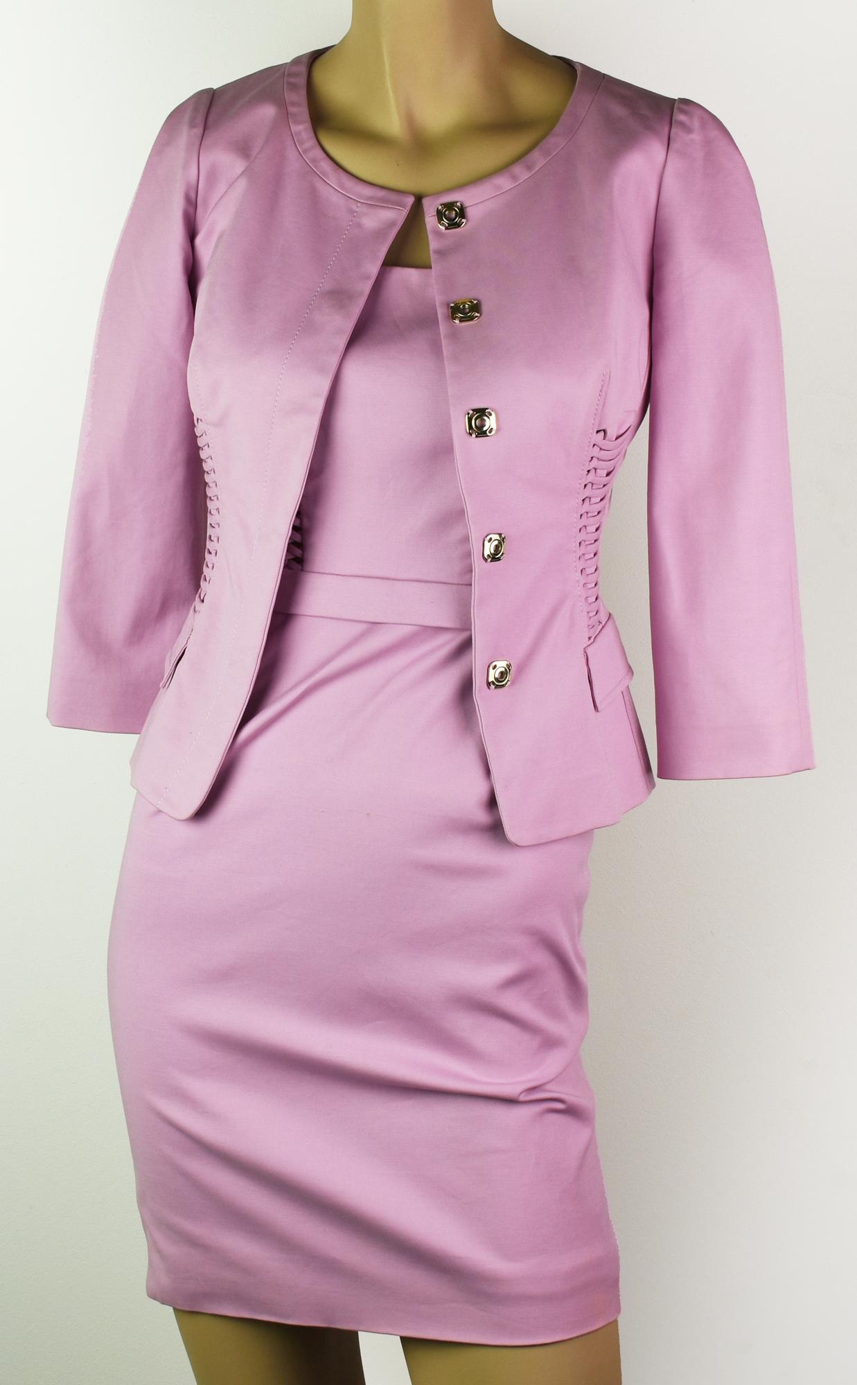 Gianni Versace SUIT Description: Vintage mauve suit composed of dress and...