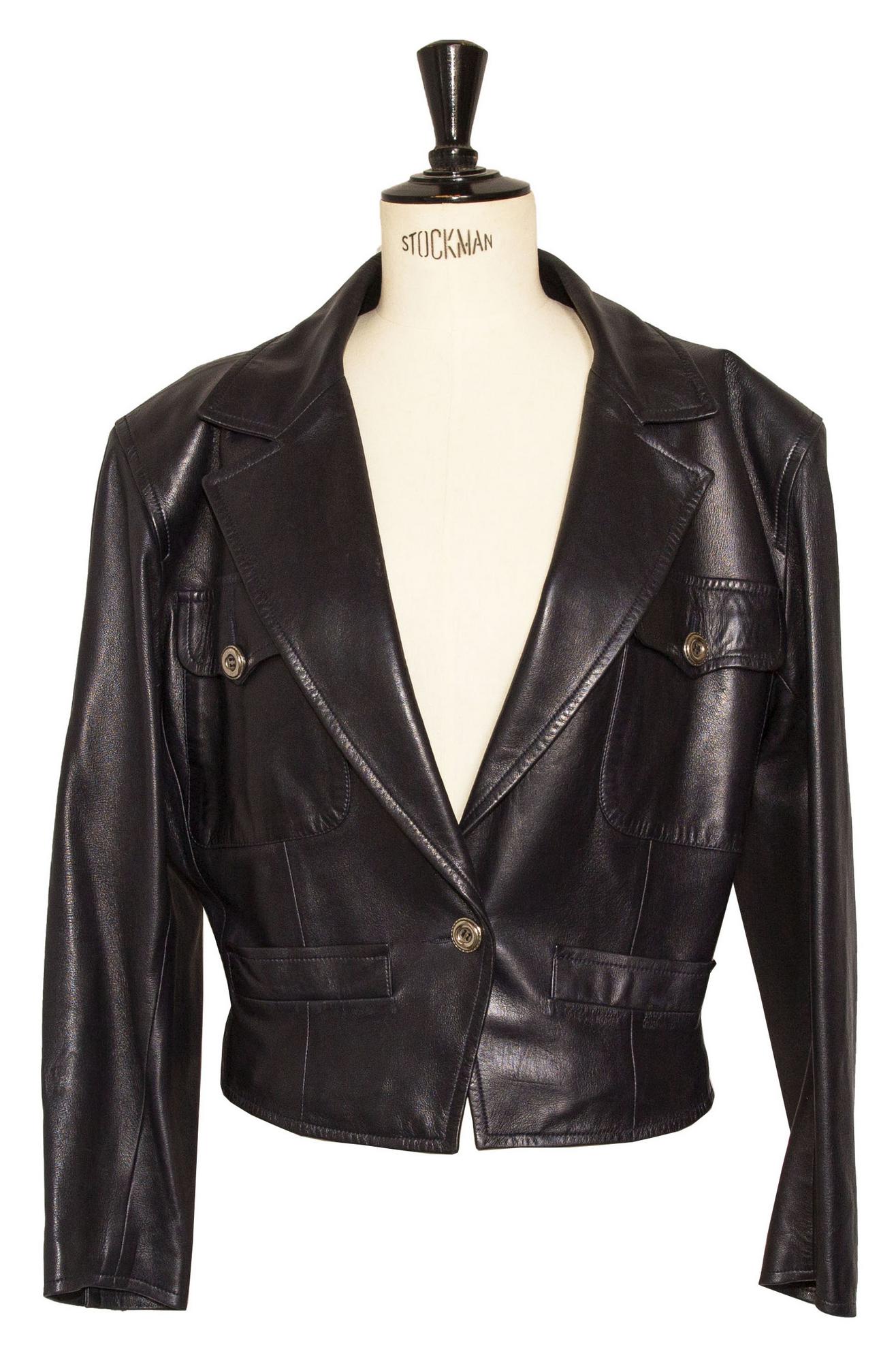 Yves Saint Laurent Rive Gauche LEATHER JACKET Description: Leather jacket,...