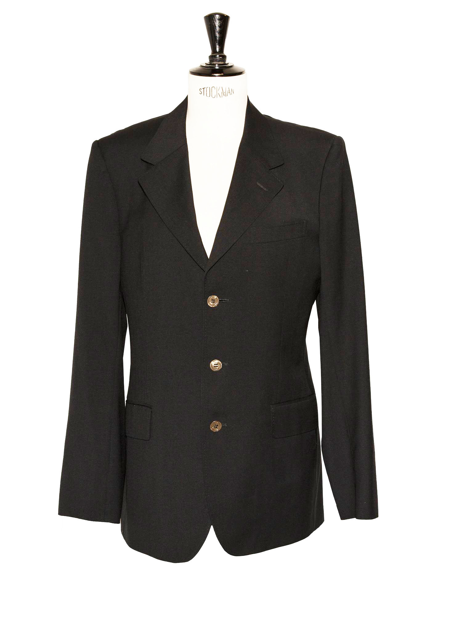 Yves Saint Laurent MAN JACKET Description: Black wool men jacket with 3...