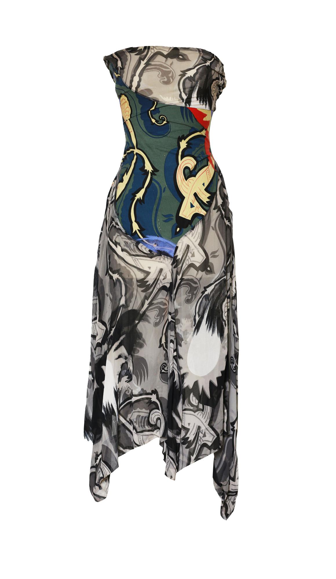 Vivienne Westwood CAMOUFLAGE DRESS Description: Printed silk georgette dress...