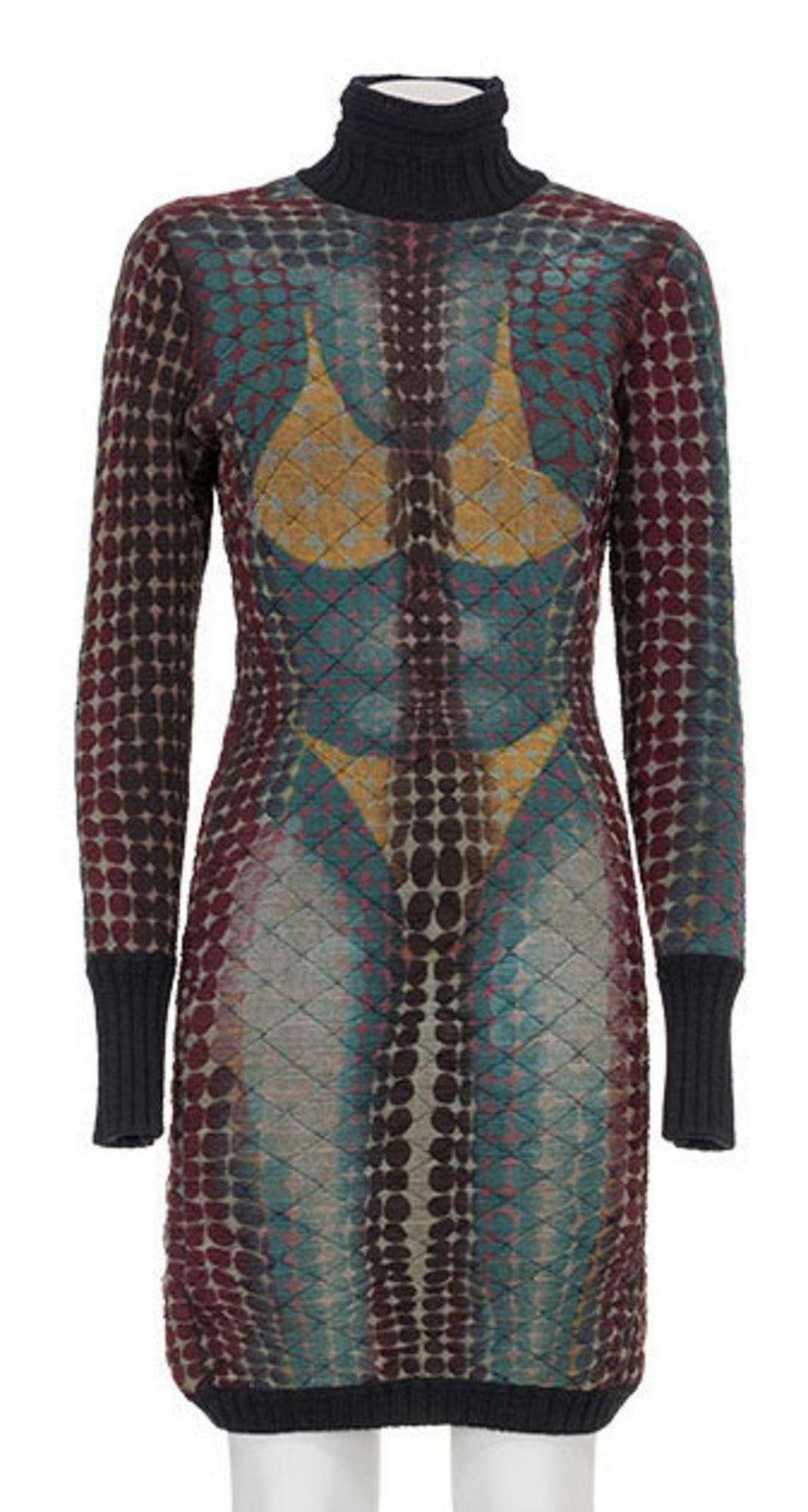 Jean Paul Gaultier RARE AND ICONIC CYBERDOTS KNITTED DRESS Description: Rare...