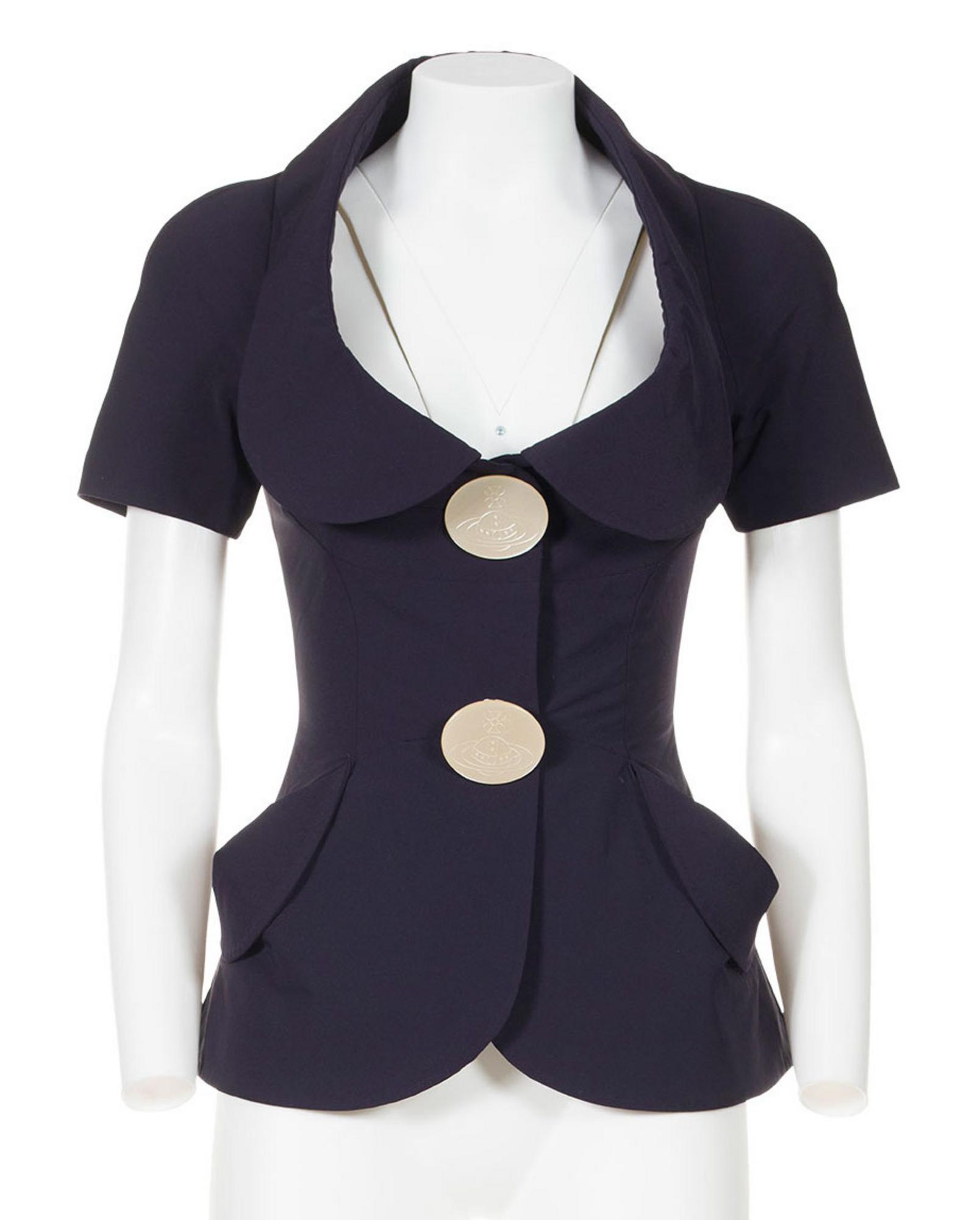 Vivienne Westwood SHORT SLEEVE JACKET WITH ORB BUTTONS Description: Short...