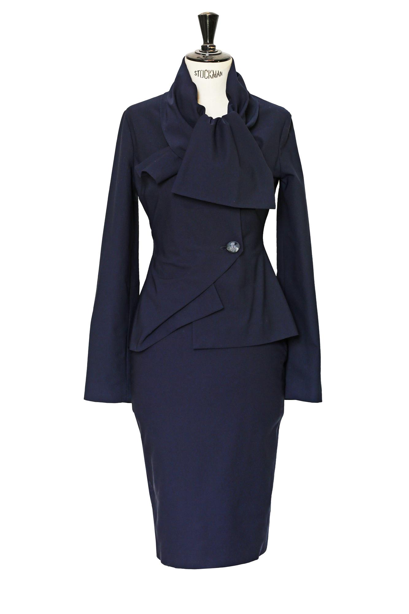 Vivienne Westwood Red Label NECK TIE SUIT Description: Midnight Blue stretch...