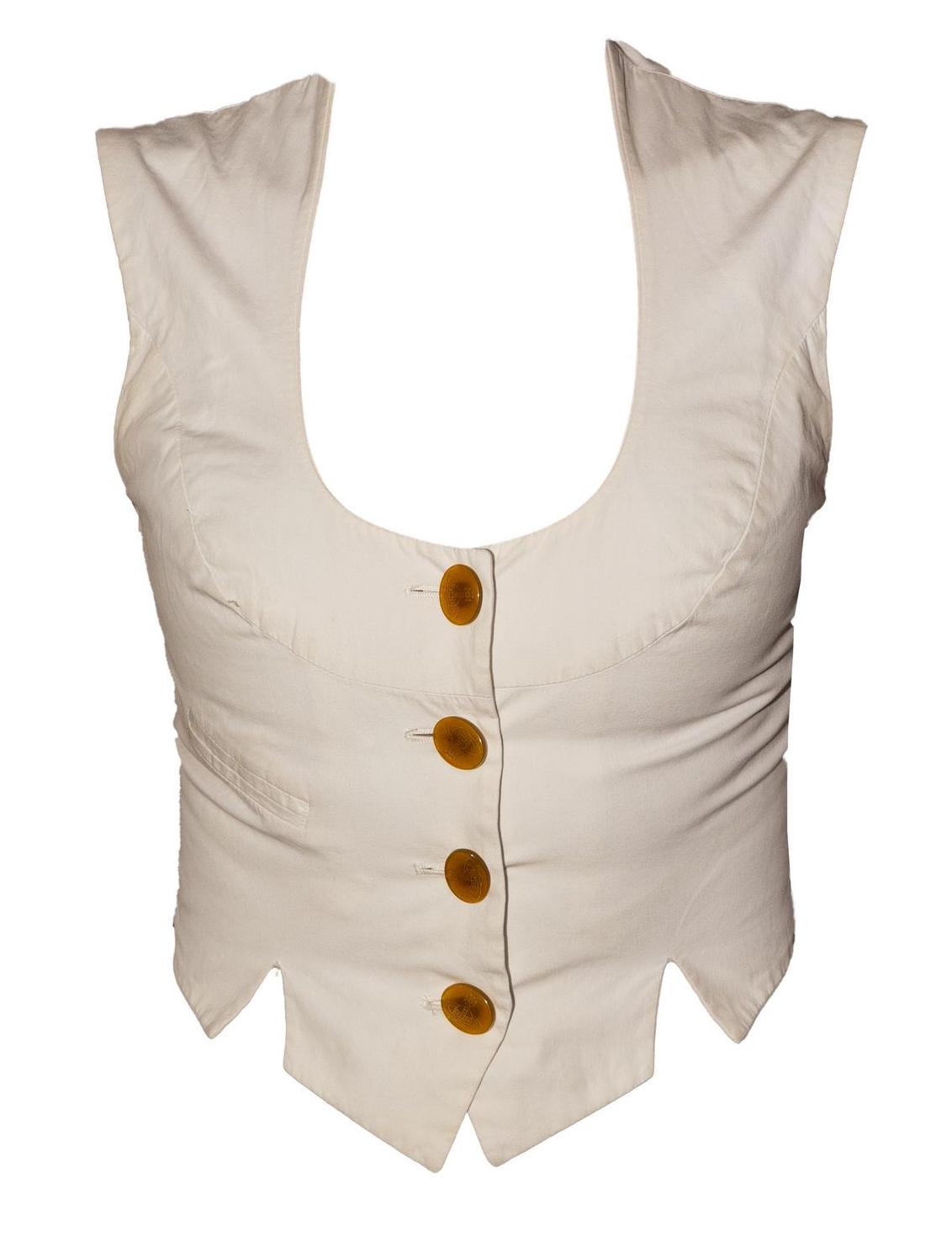 Vivienne Westwood LA LOLLO WHITE WAISTCOAT Description: Waistcoat lined in...