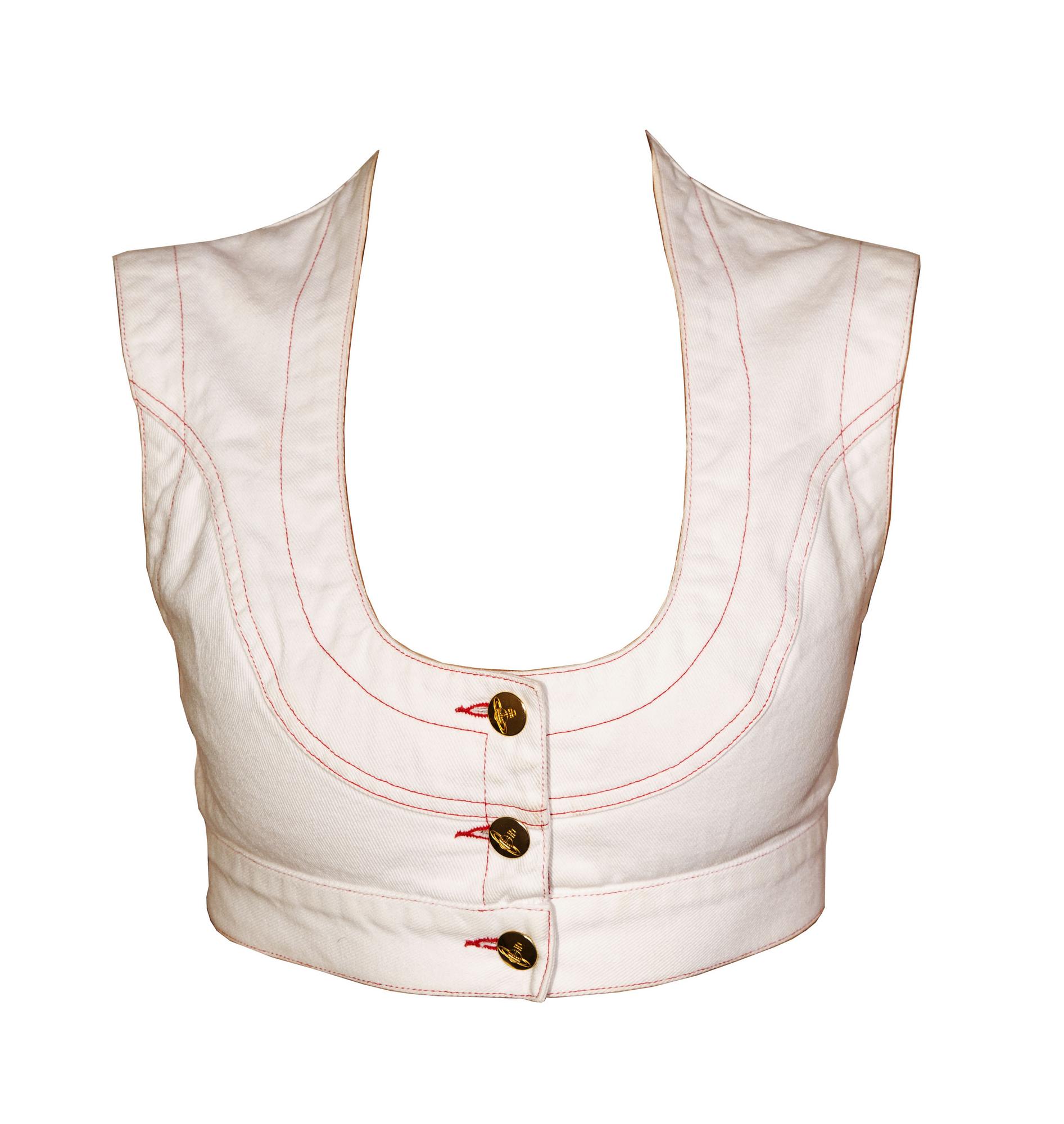 Vivienne Westwood DRILL CORSAGE Description: Unlined bodice in white cotton...