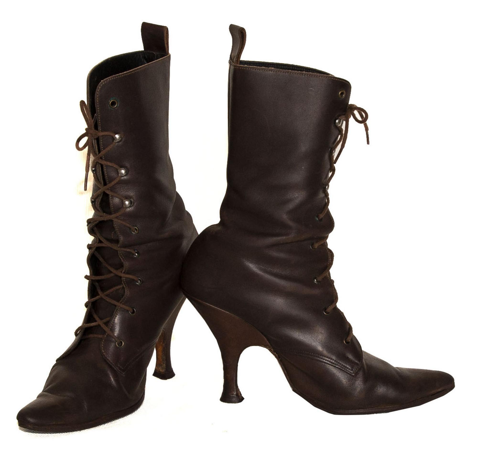 Vivienne Westwood WITCHES BOOT Description: Ankle boot with laces in dark...