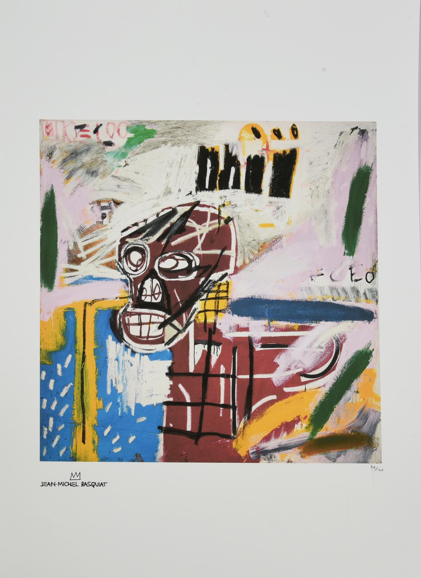 D'apres Jean Michel Basquiat SENZA TITOLO fotolitografia, cm 70x50; es....