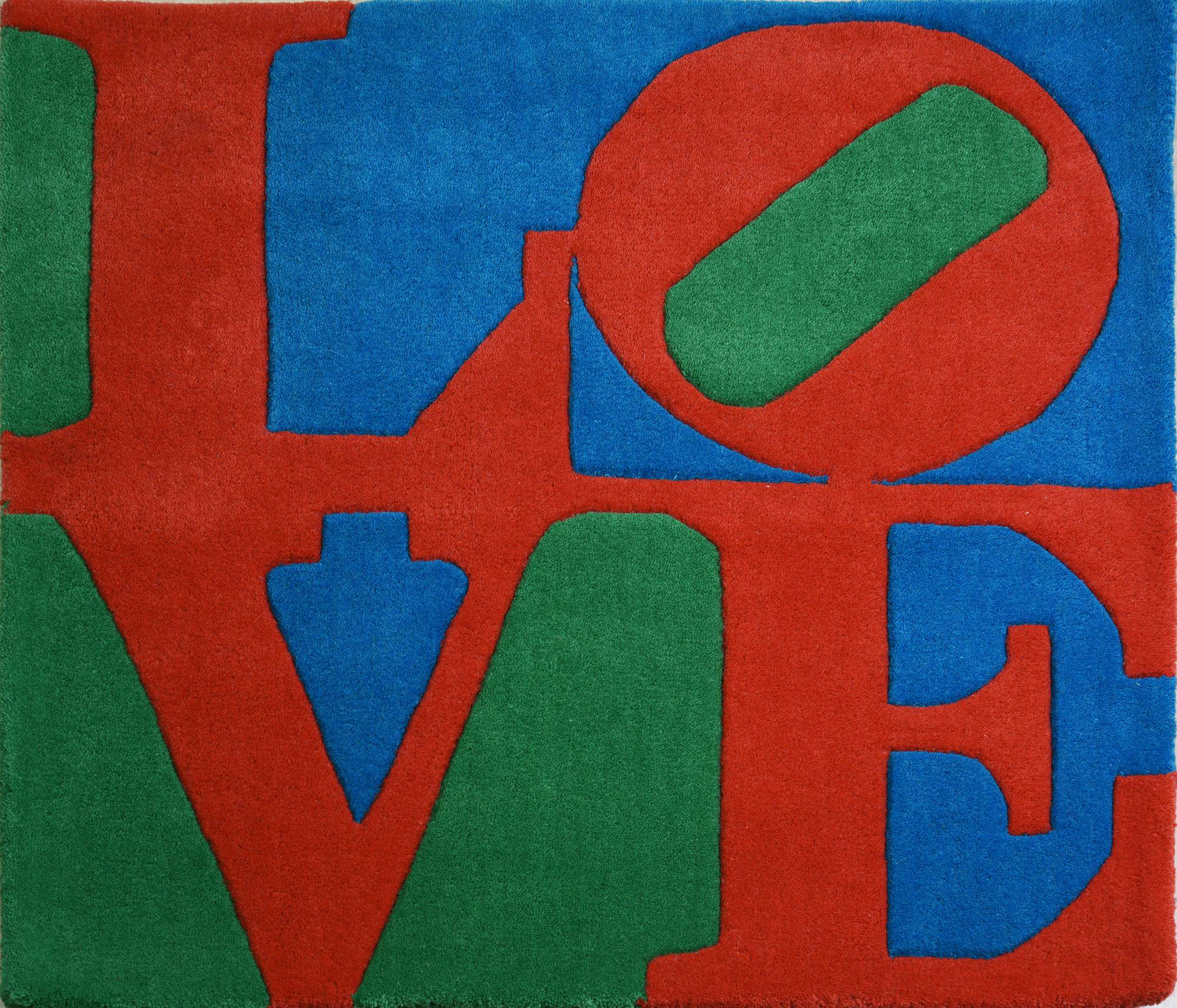 Robert Indiana LOVE RUG, 2007 tappeto, cm 74x74, es. 5.563/10.000 sul retro:...