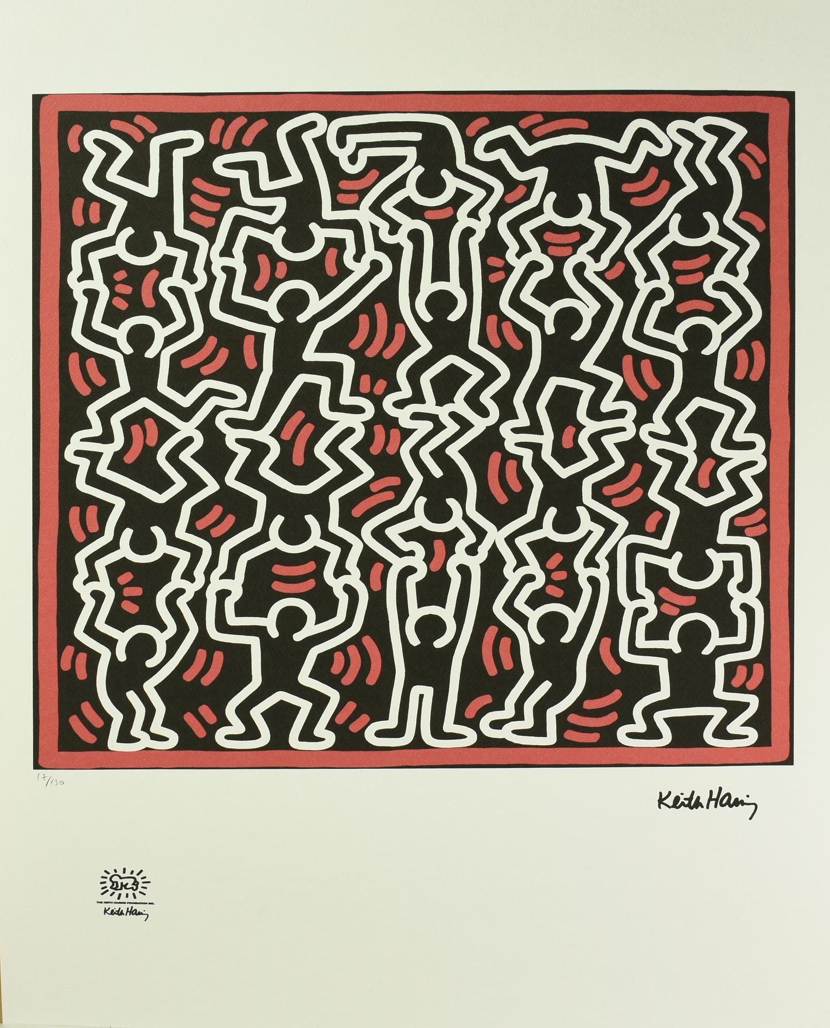 D'apres Keith Haring UNTITLED fotolitografia, cm 70x50; es. 17/150 firma in...