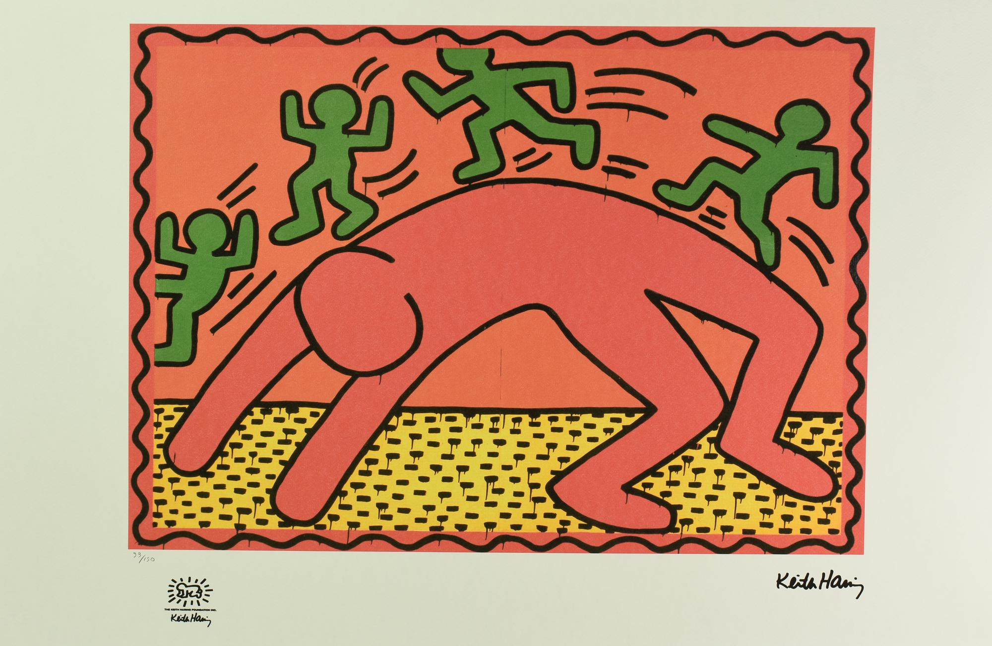 D'apres Keith Haring UNTITLED fotolitografia, cm 50x70; es. 99/150 firma in...