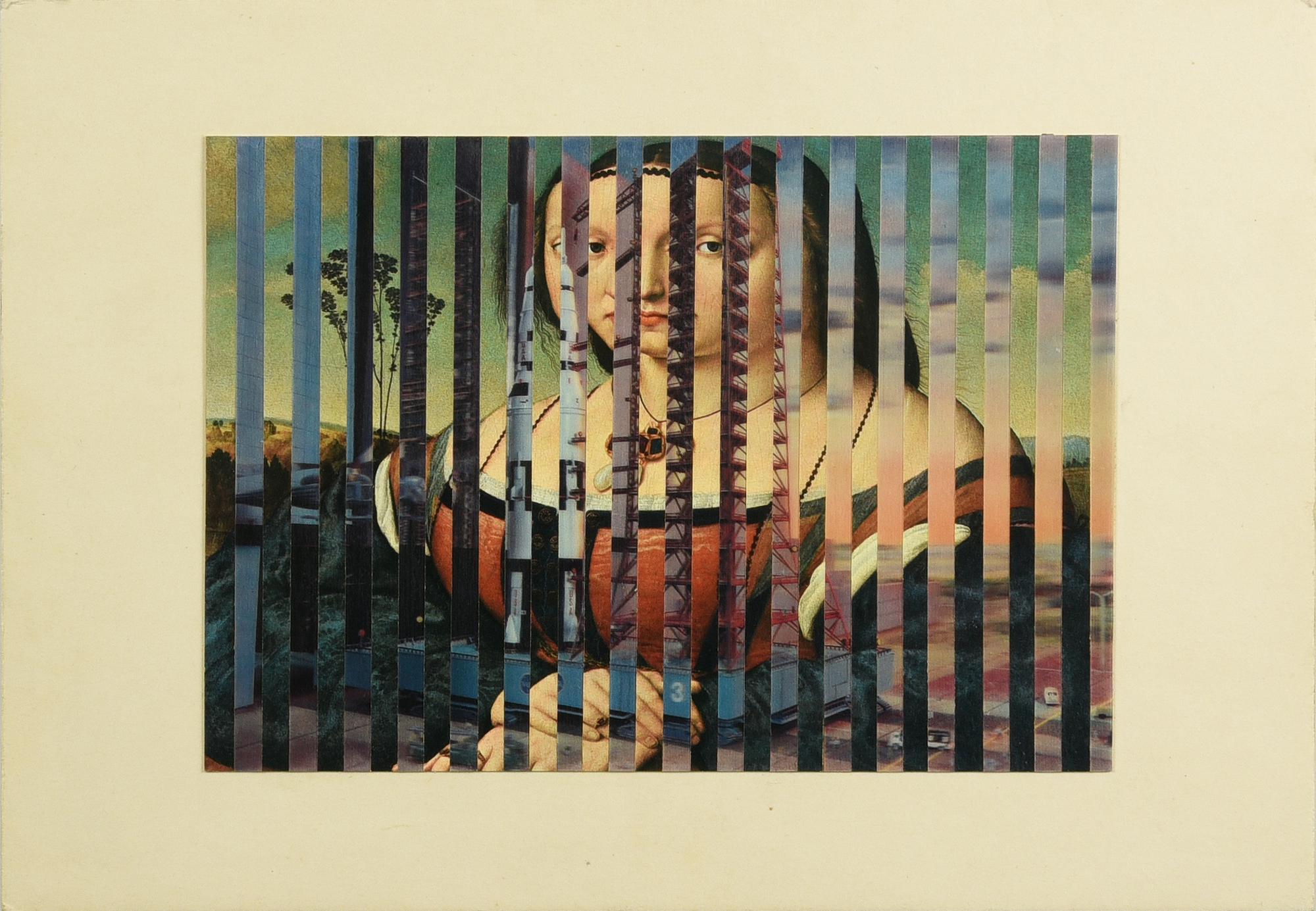 Jiri Kolar (1914 - 2002) SENZA TITOLO collage su cartone, cm 20x30 sul retro:...