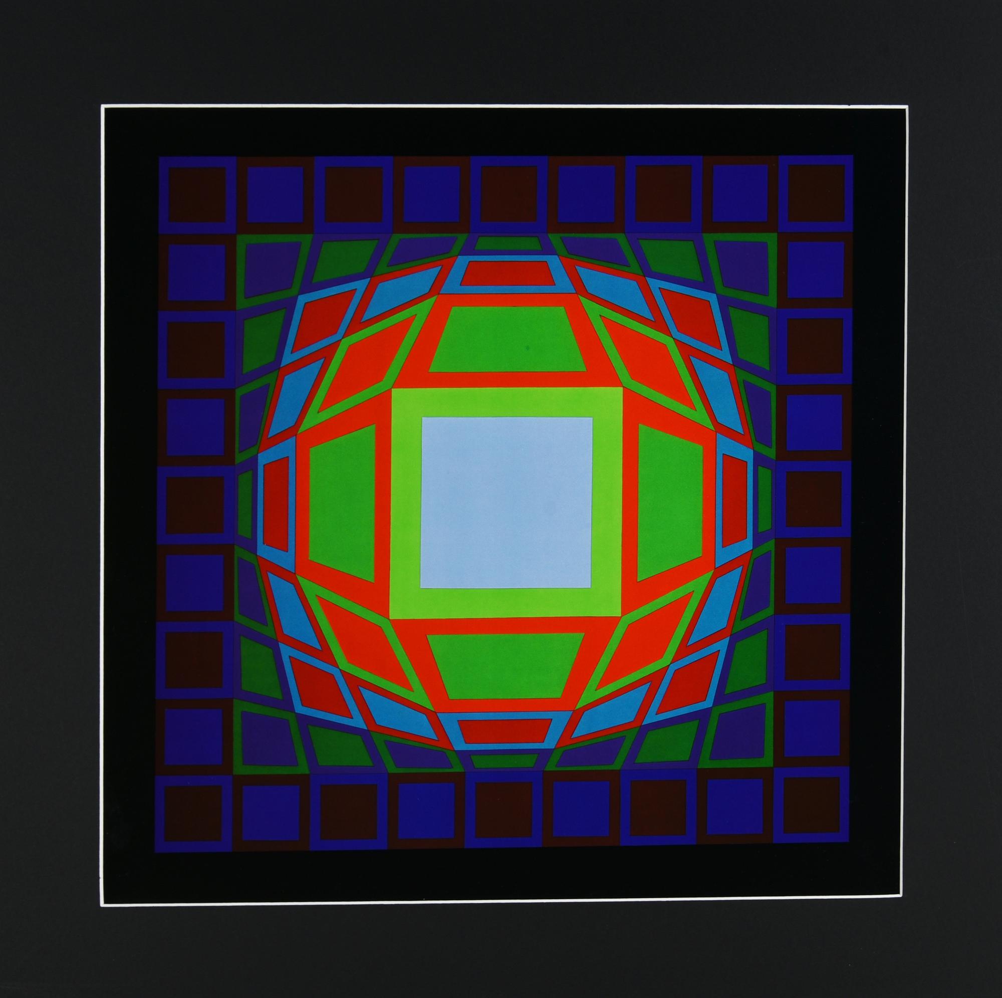 Victor Vasarely (1908 - 1997) GYEMANT heliogravure su cartoncino, cm 41x41...