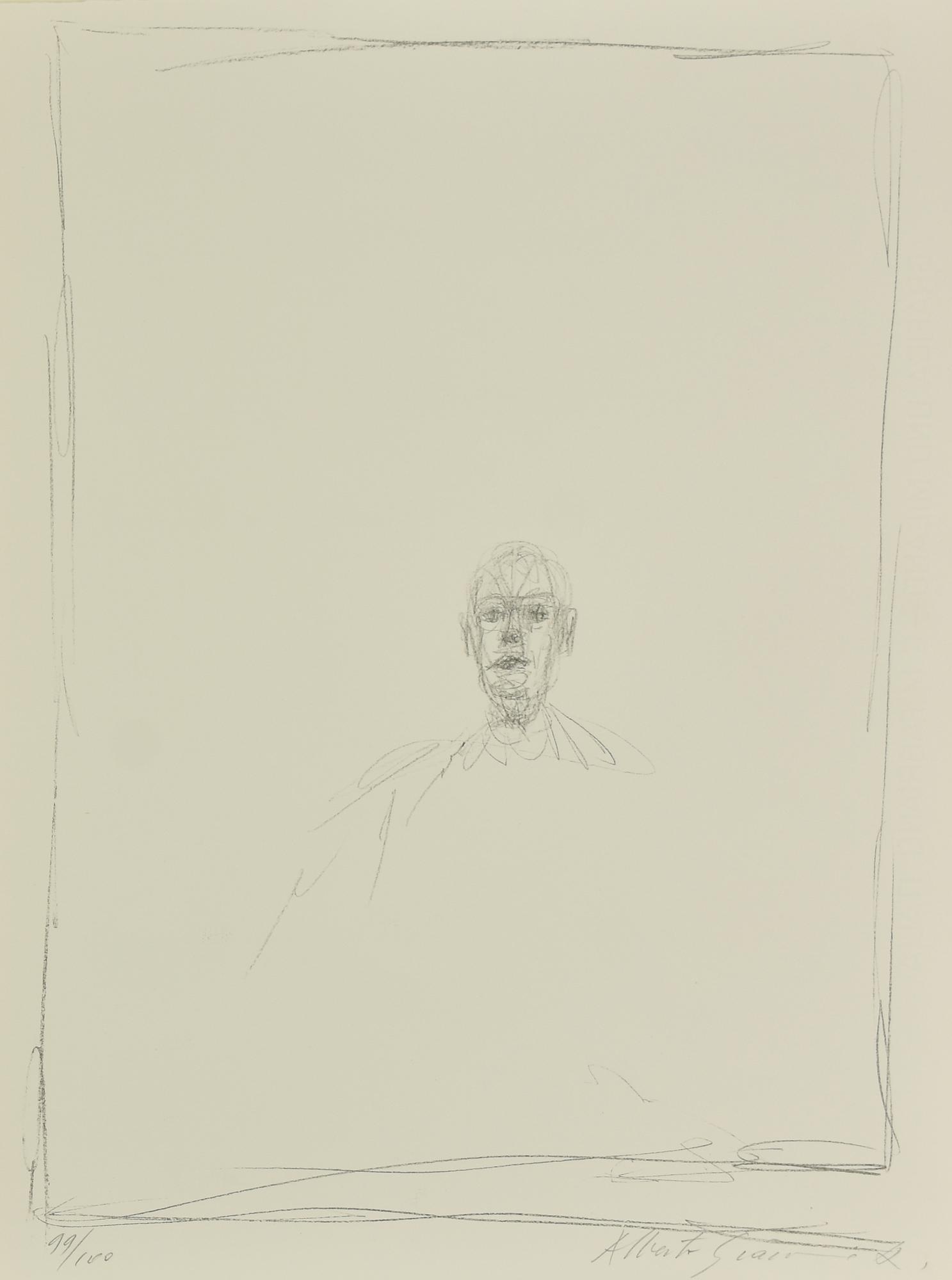 Alberto Giacometti (1901 - 1966) BUSTE HOMME II, 1963 litografia, cm...