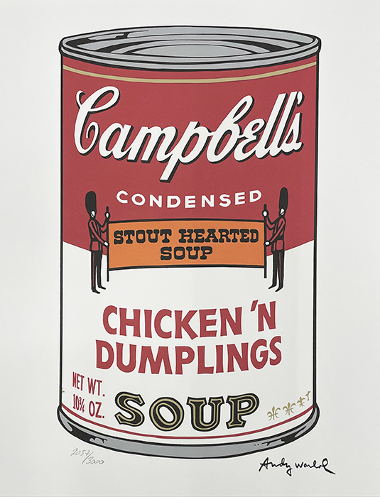 D'apres Andy Warhol CAMPBELL CHICKEN' N DUMPLINGS SOUP stampa tipografica su...