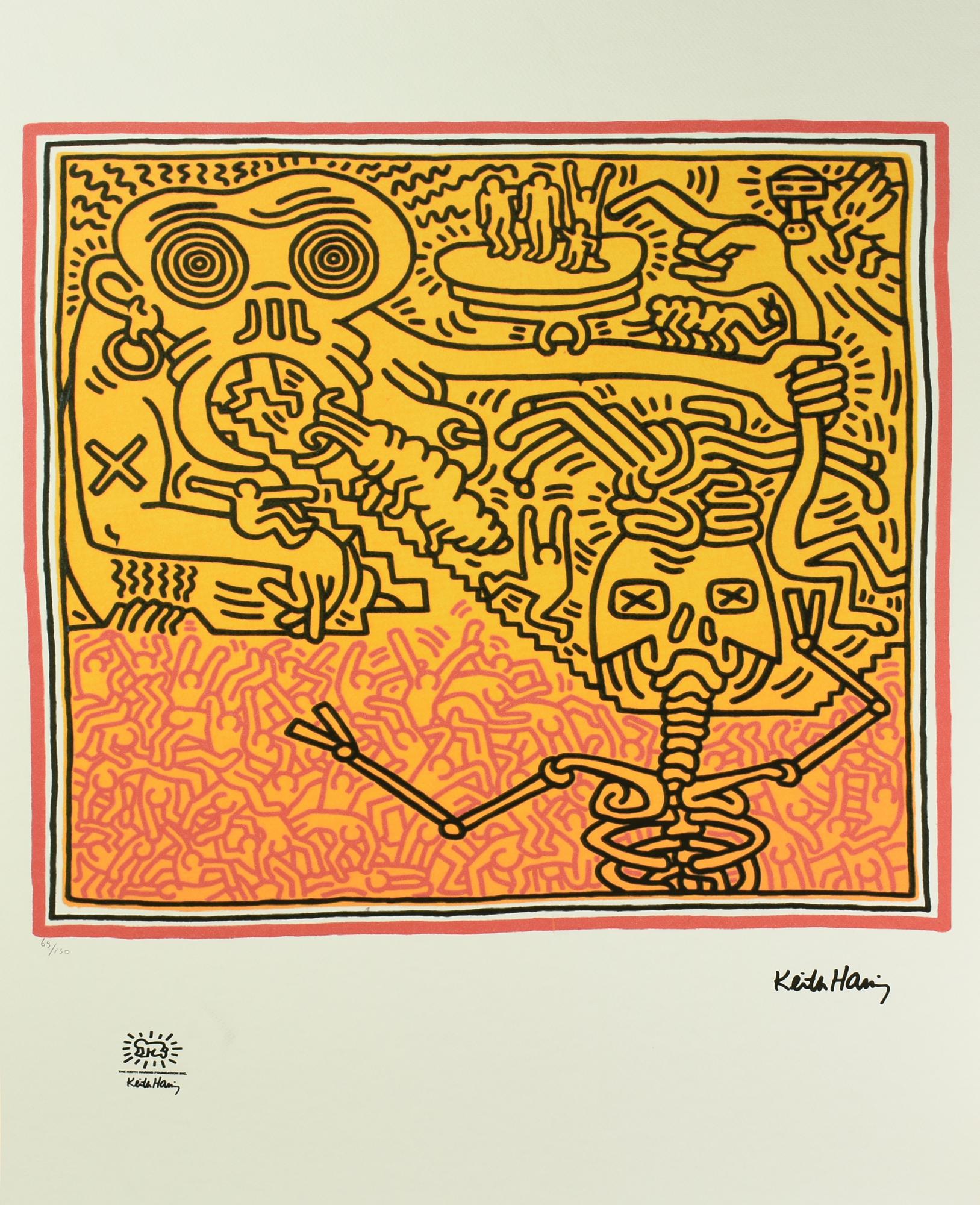 Da Keith Haring UNTITLED fotolitografia, cm 70x50; es. 69/150 firma in lastra...