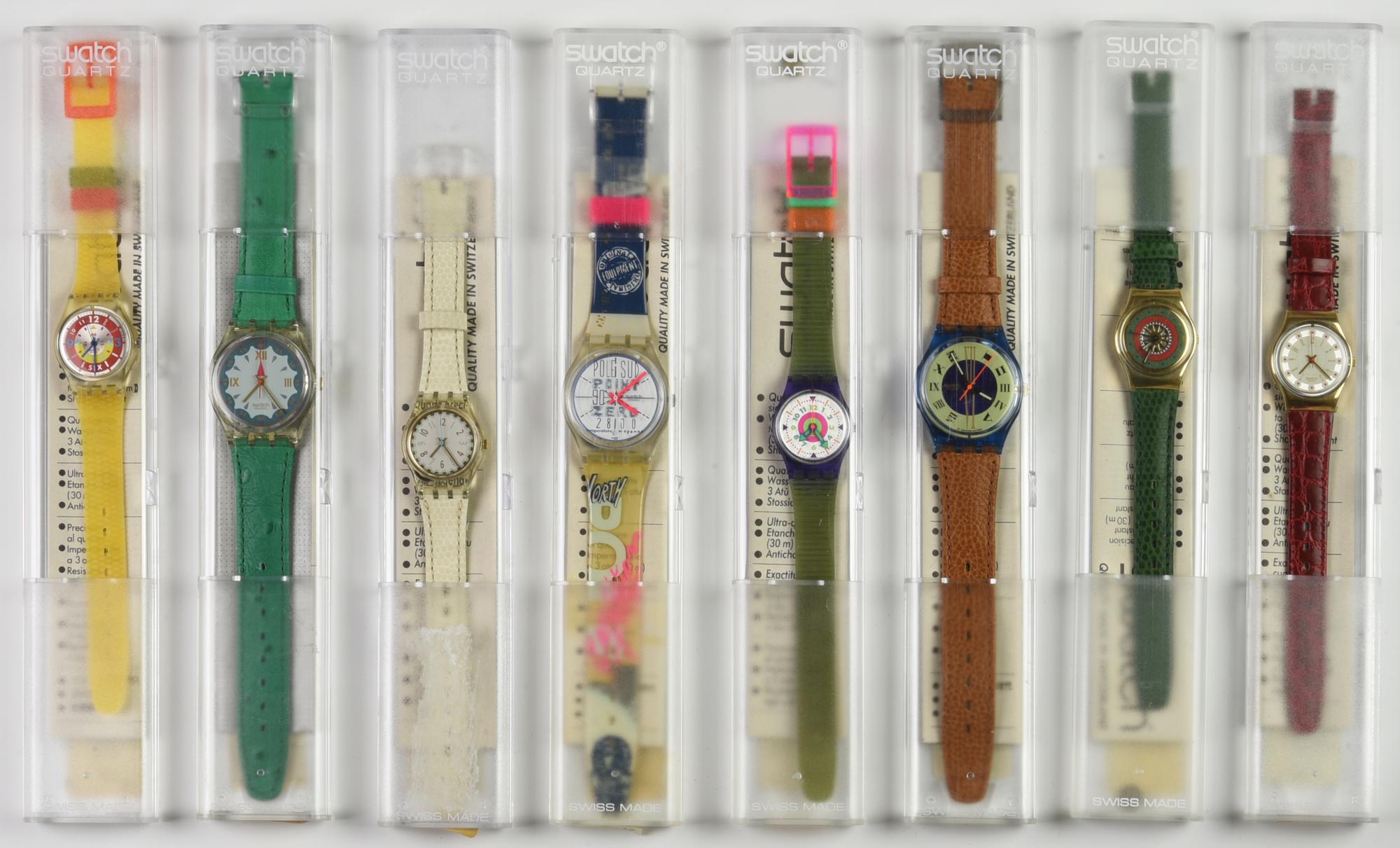 LOTTO DI OTTO SWATCH, 1993 composto da: -SWATCH mod. HIELO, cod. LK146...