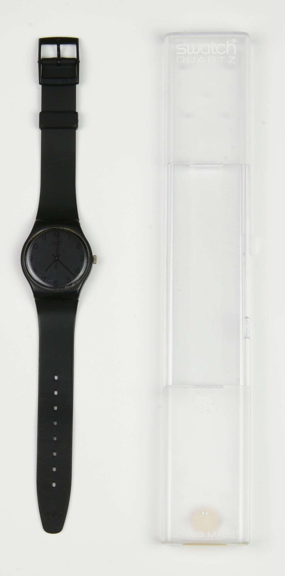 SWATCH FLEET STREET, 1985 mod. BLACKOUT, cod. GB105 Completo di scatola...