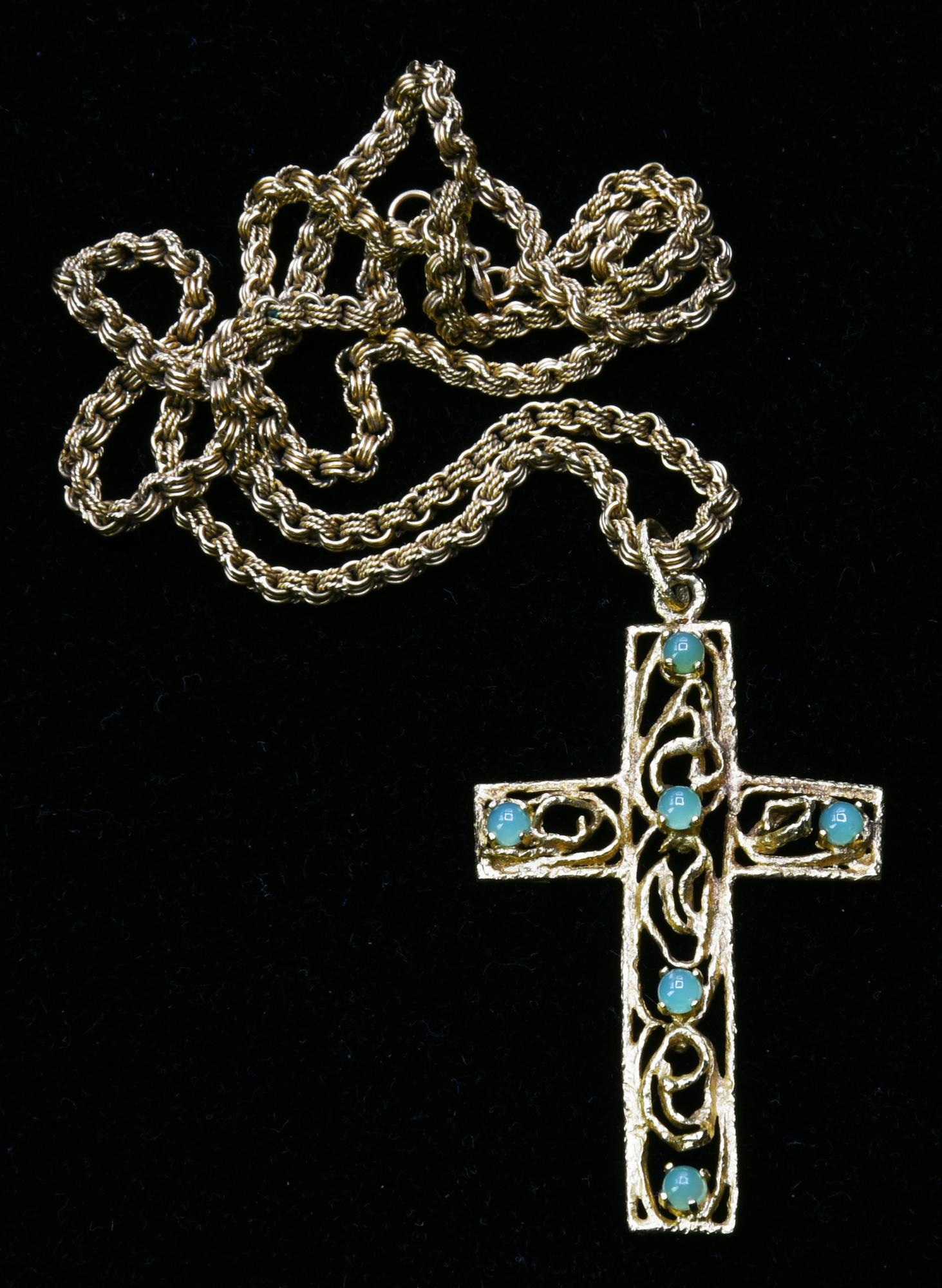 COLLANA IN ORO GIALLO lunga collana di cm 60 con al centro una croce in oro...