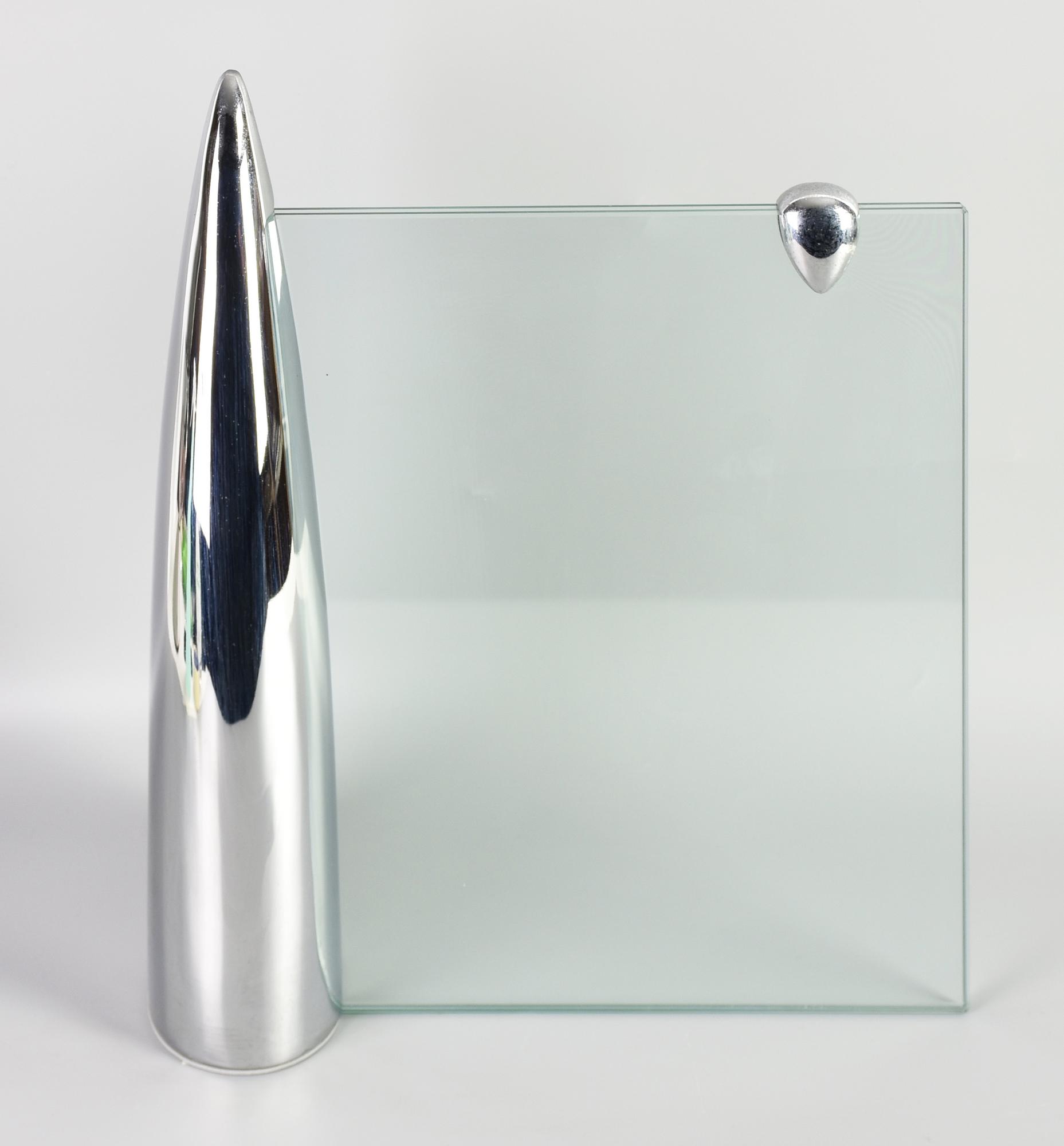 Philippe Starck PORTAFOTO PER DRIADE in vetro e metallo cromato cm 30x36...
