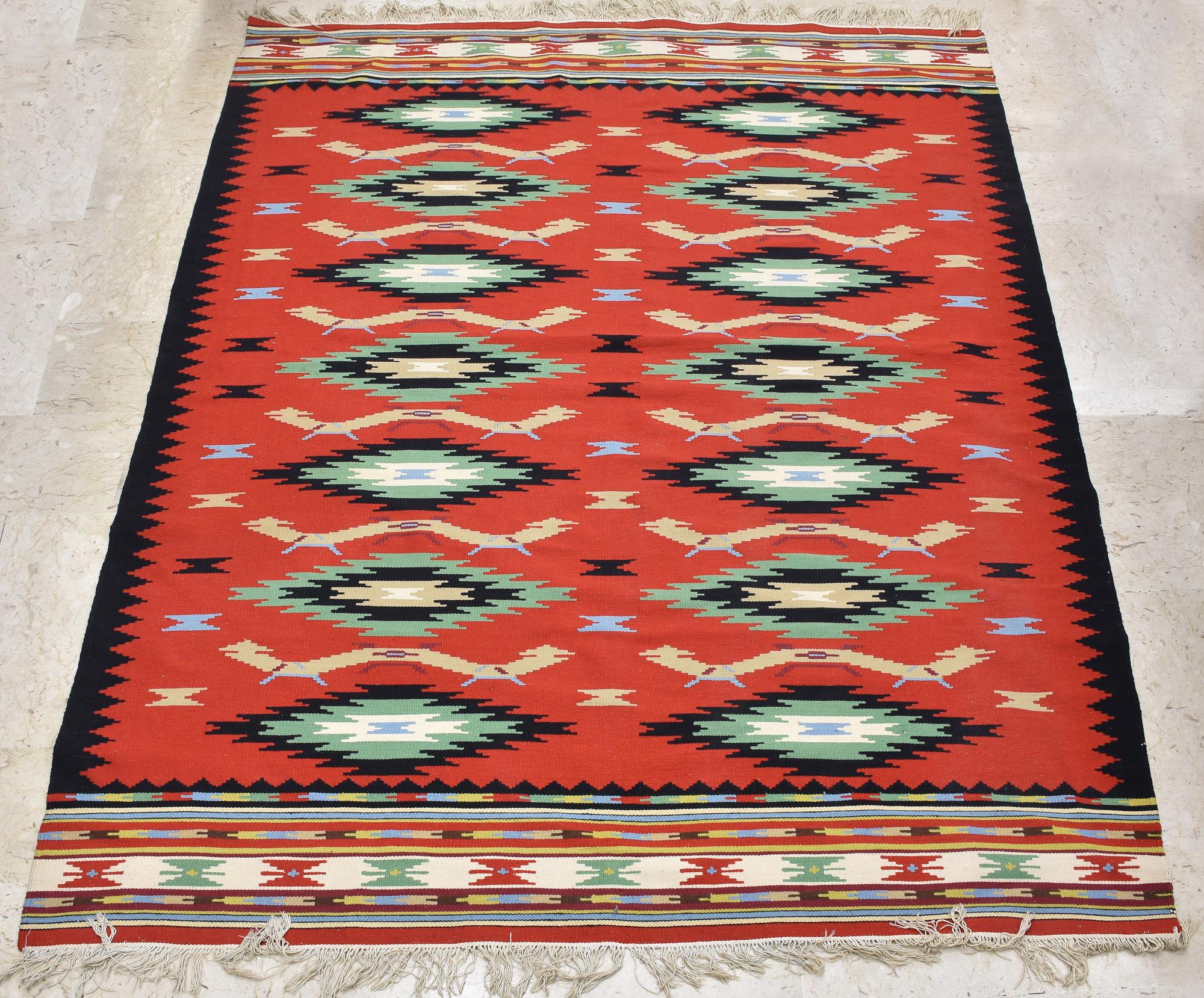 TAPPETO KILIM cm 166x186 segni di usura