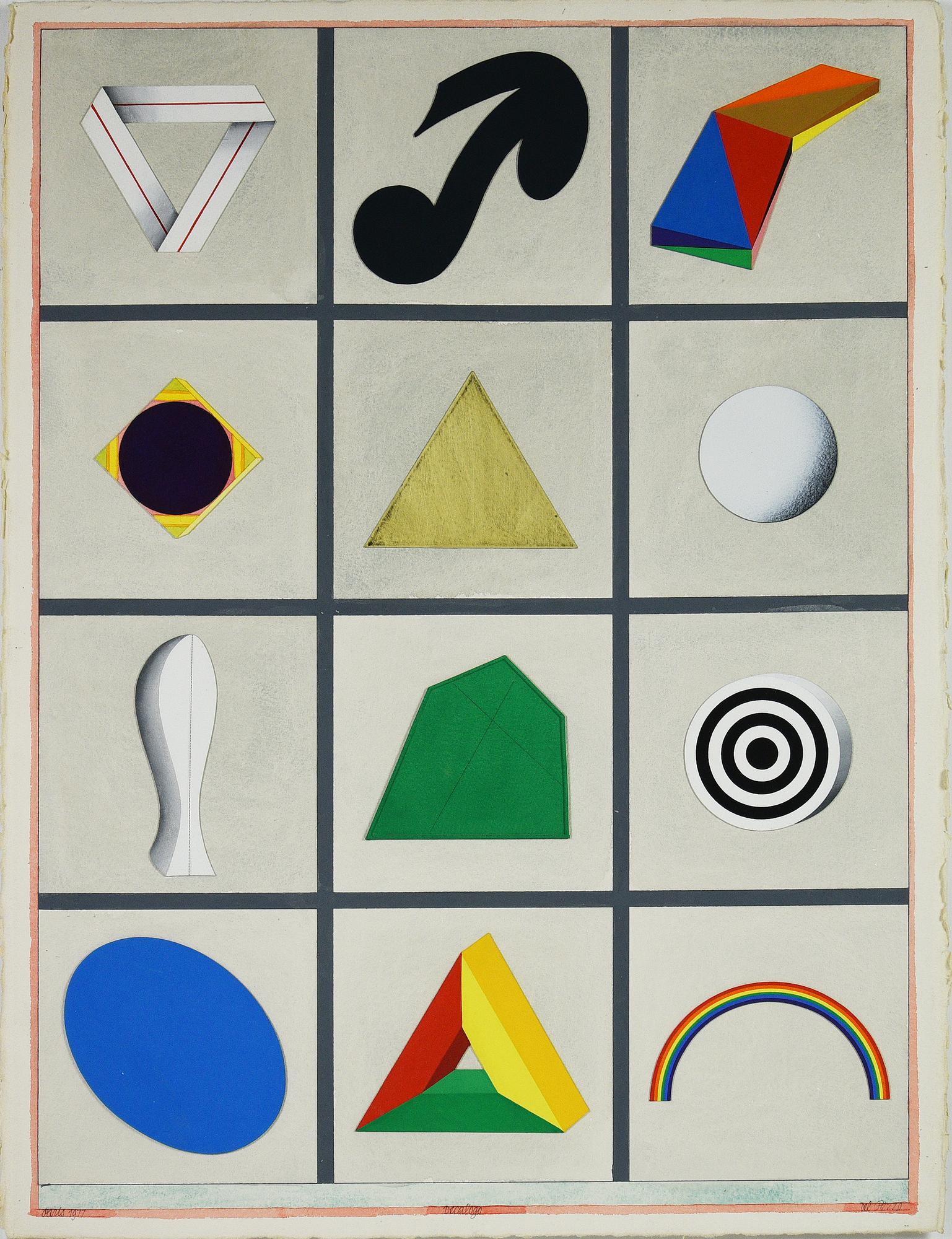 Lucio Del Pezzo (1933 - 2020) DECALOGO, 1977 collage e tecnica mista su...