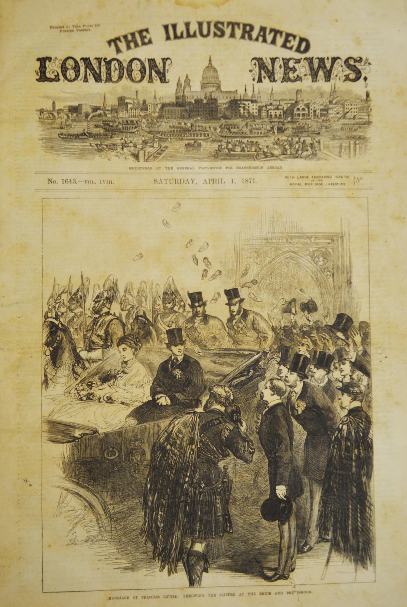 ILLUSTRATED LONDON NEWS No. 1643 Volume 58, Saturday, April 1, 1871; No. 1645...