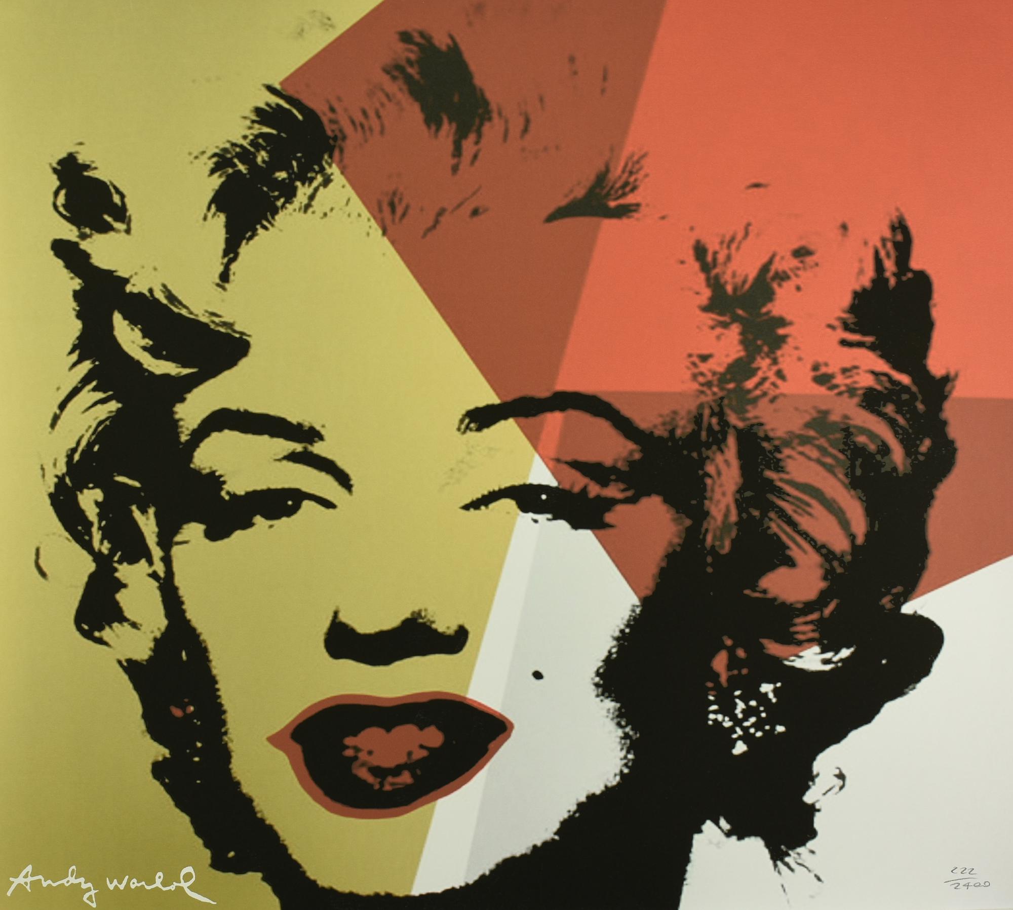 D'apres Andy Warhol MARILYN MONROE stampa tipografica su cartoncino, cm...