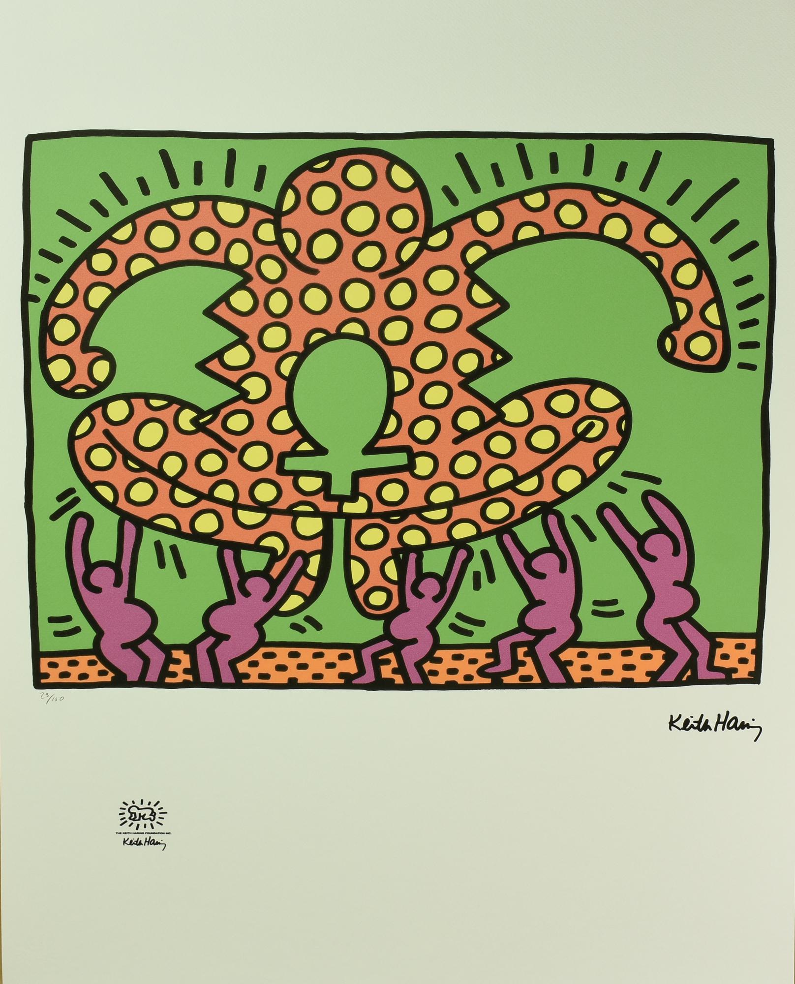 Da Keith Haring UNTITLED fotolitografia, cm 70x50; es. 29/150 firma in lastra...