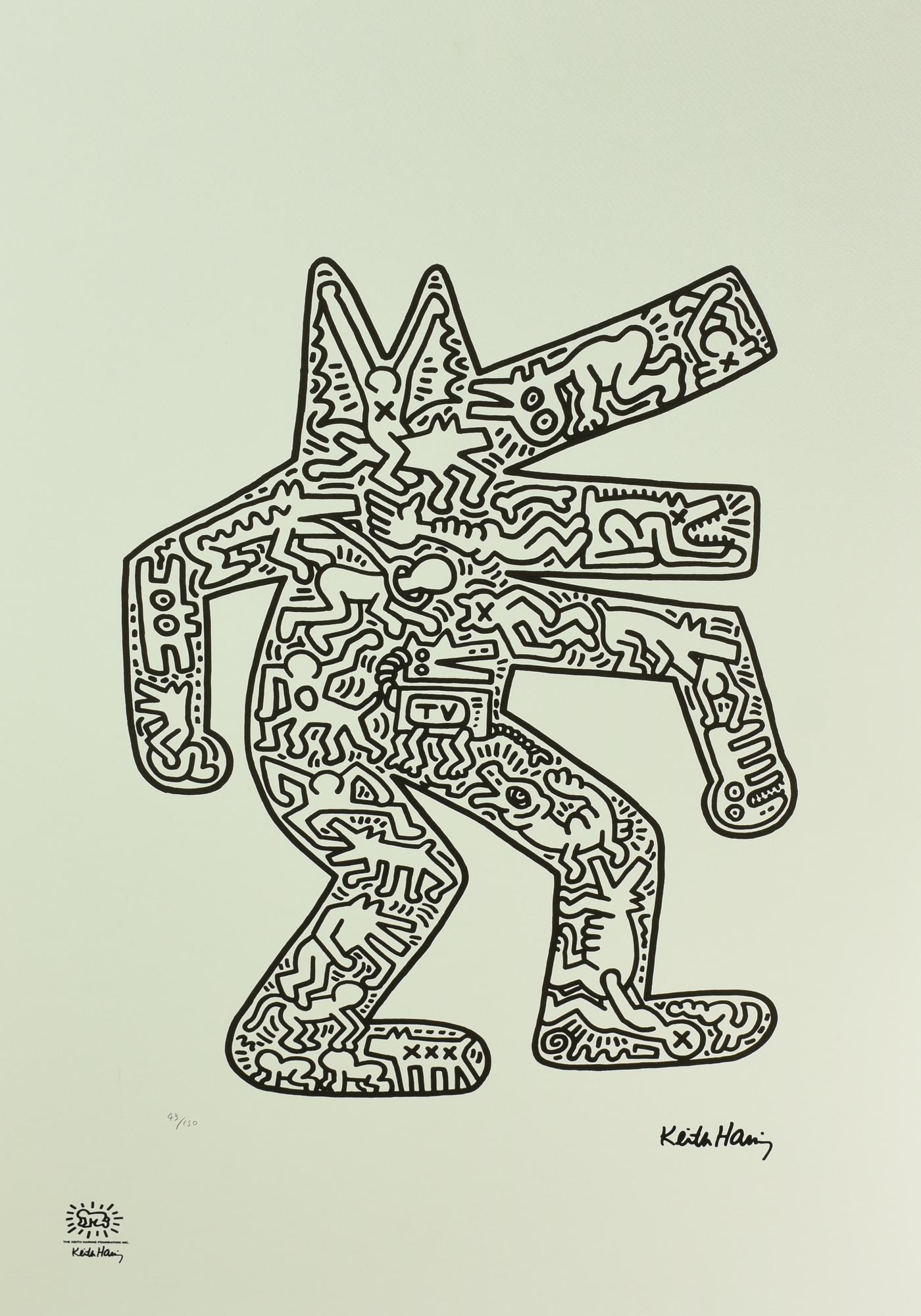 Da Keith Haring UNTITLED fotolitografia, cm 70x50; es. 49/150 firma in lastra...
