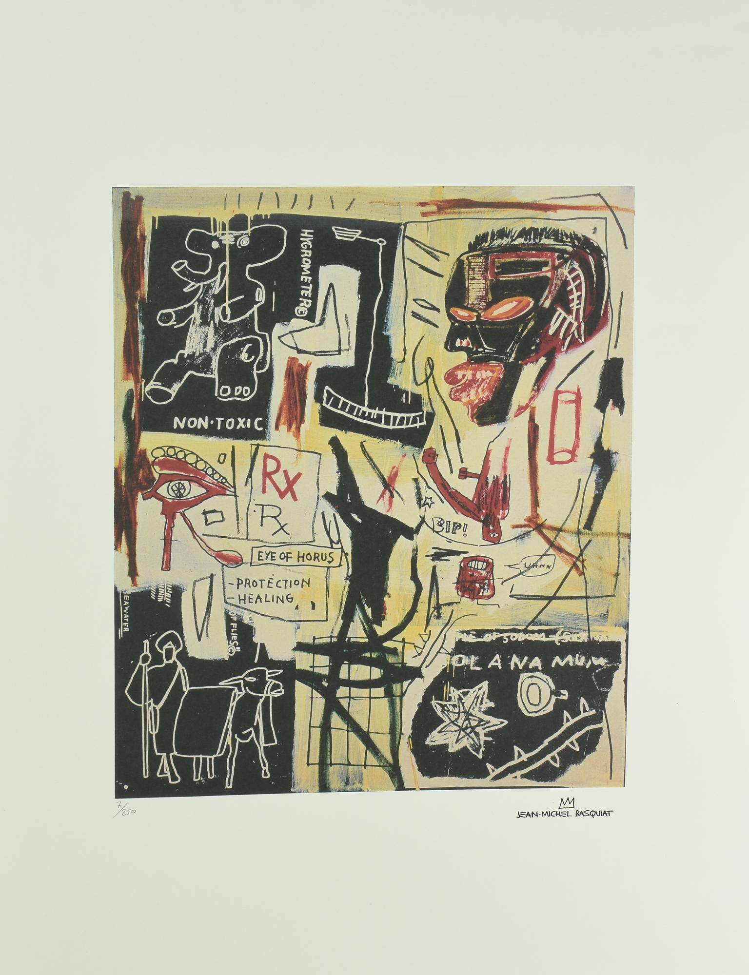 Da Jean-Michel Basquiat UNTITLED fotolitografia, cm 70x50; es. 7/250 firma in...