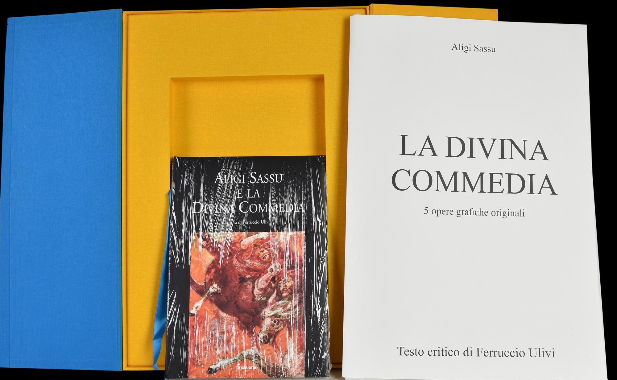 Aligi Sassu (1912 - 2000) LA DIVINA COMMEDIA, 1996 volume contenente 5...