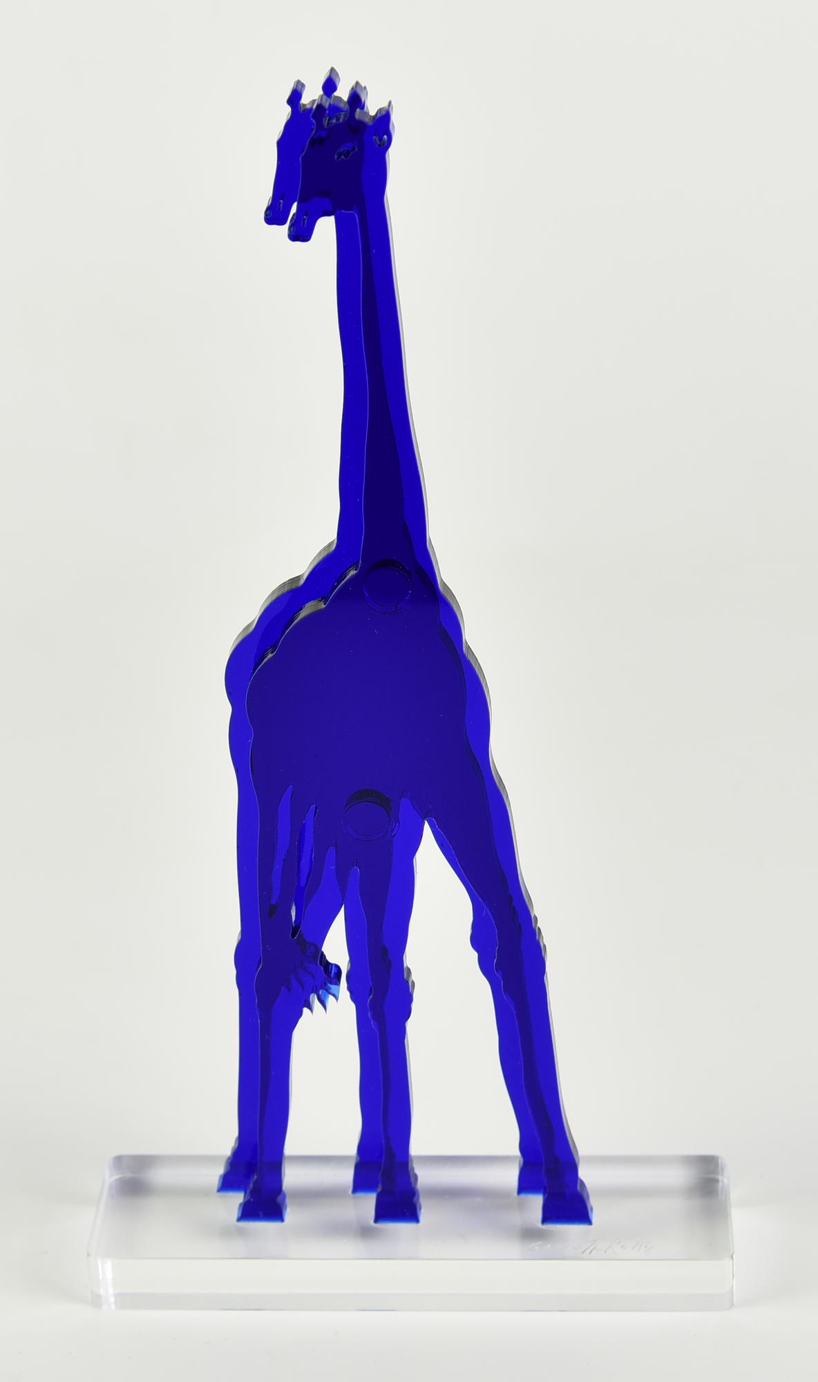 Gino Marotta (1935 - 2012) GIRAFFA, 2010 multiplo in metacrilato blu, cm...