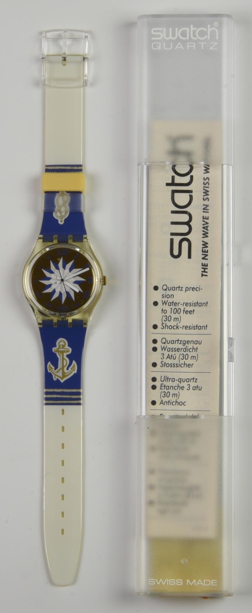 SWATCH THE SAILORS, 1992 mod. BLUE ANCHORAGE, cod. GK140 anno 1992 Completo...