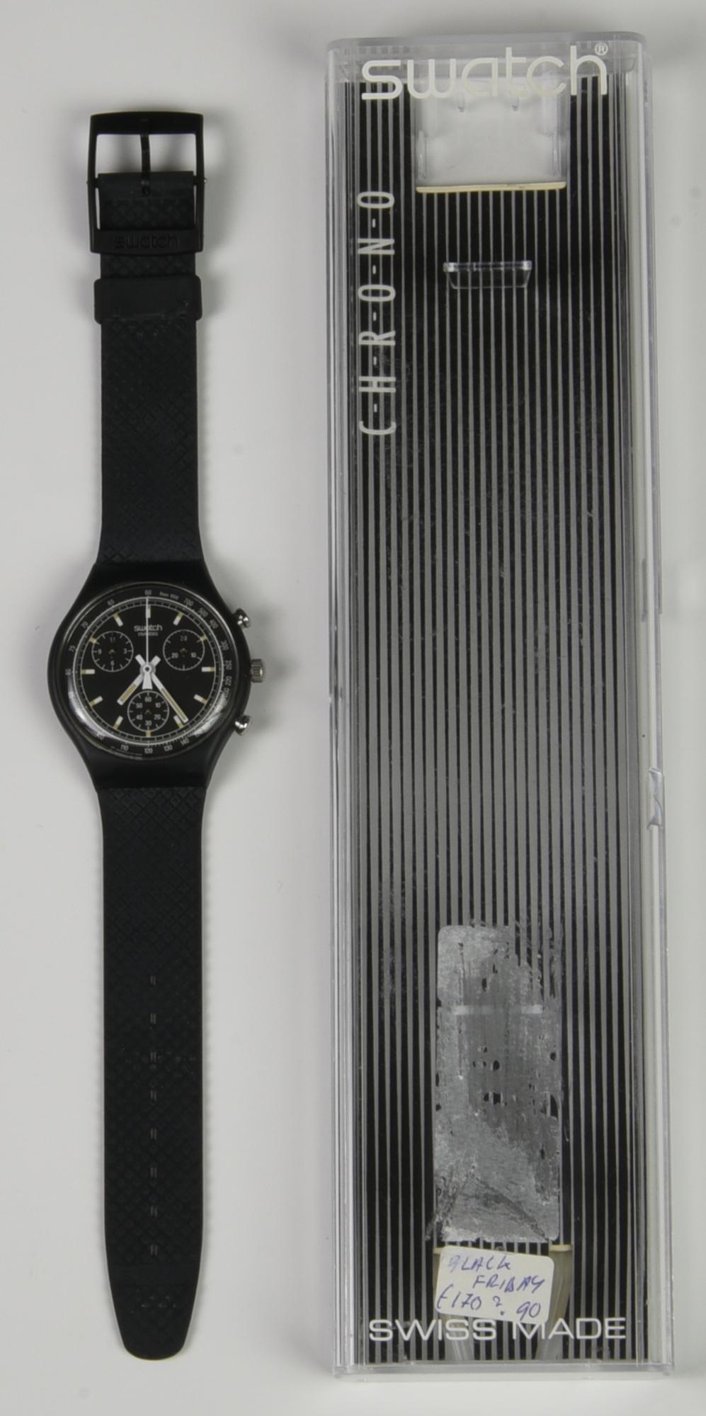 SWATCH CHRONO, 1990 mod. BLACK FRIDAY, cod. SCB100 anno 1990 Completo di...