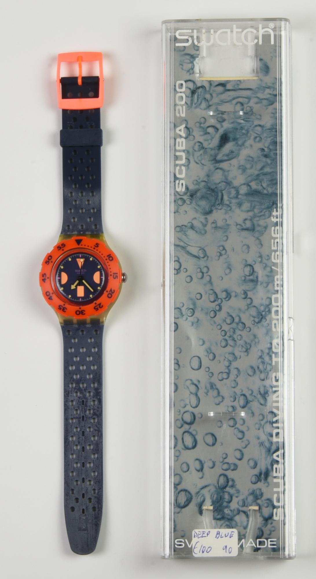 SWATCH SCUBA 200, 1990 mod. DEEP BLUE, cod. SDK100 anno 1990 Completo di...