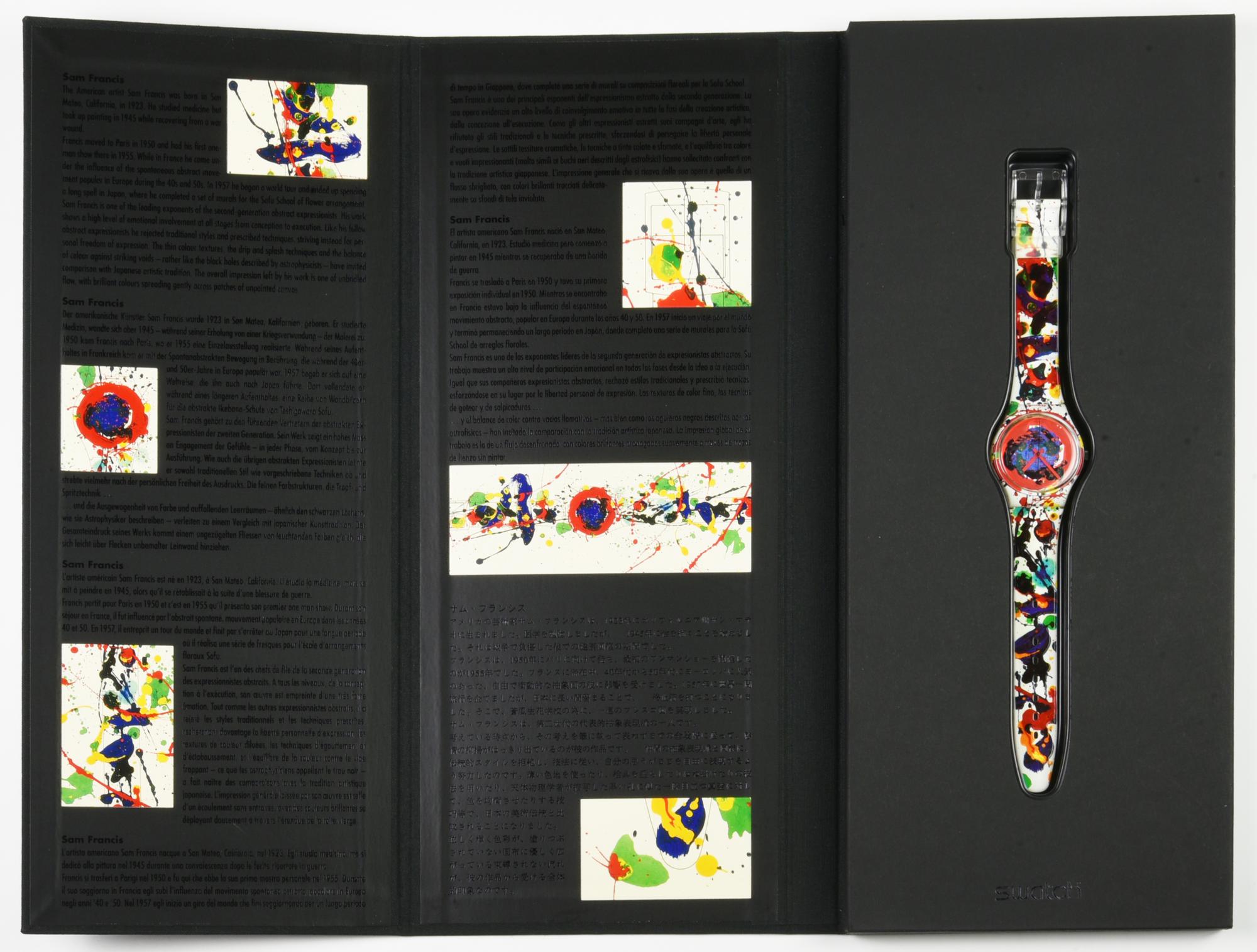 SWATCH ART COLLECTION, 1992 mod. SAM FRANCIS, cod. GZ123 anno 1992 Completo...