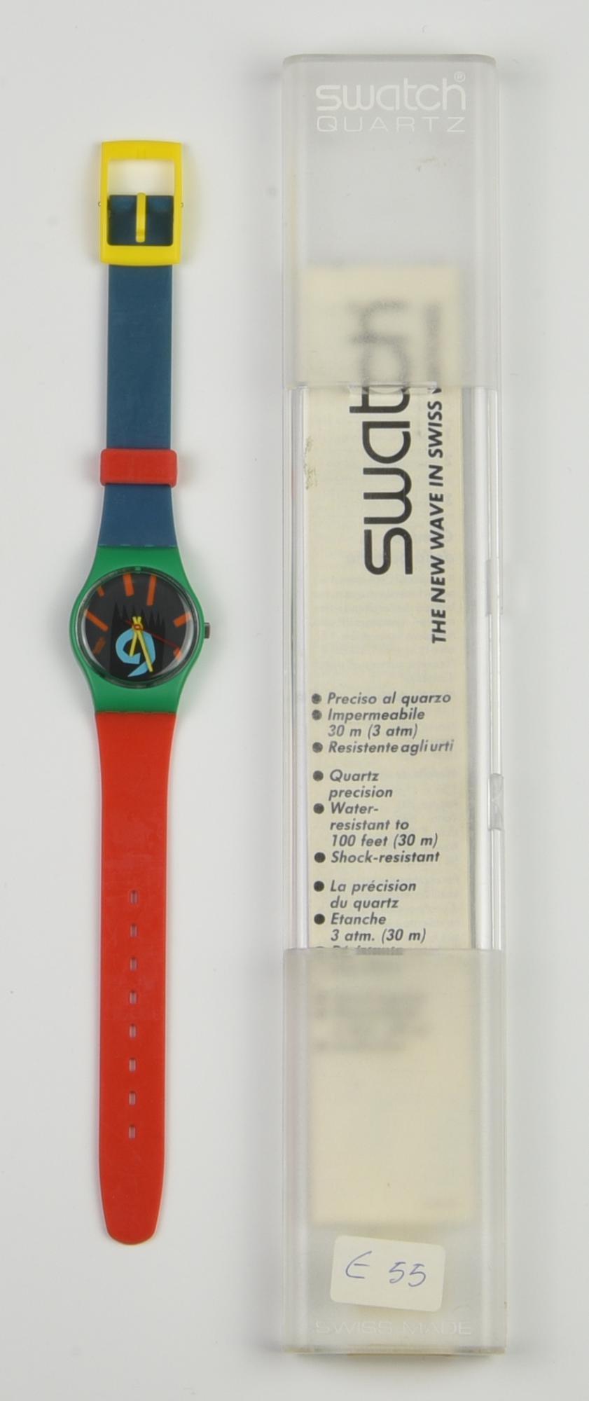 SWATCH BLUE NILE, 1986 mod. GAMBELA, cod. LG102 anno 1986 Completo di scatola...