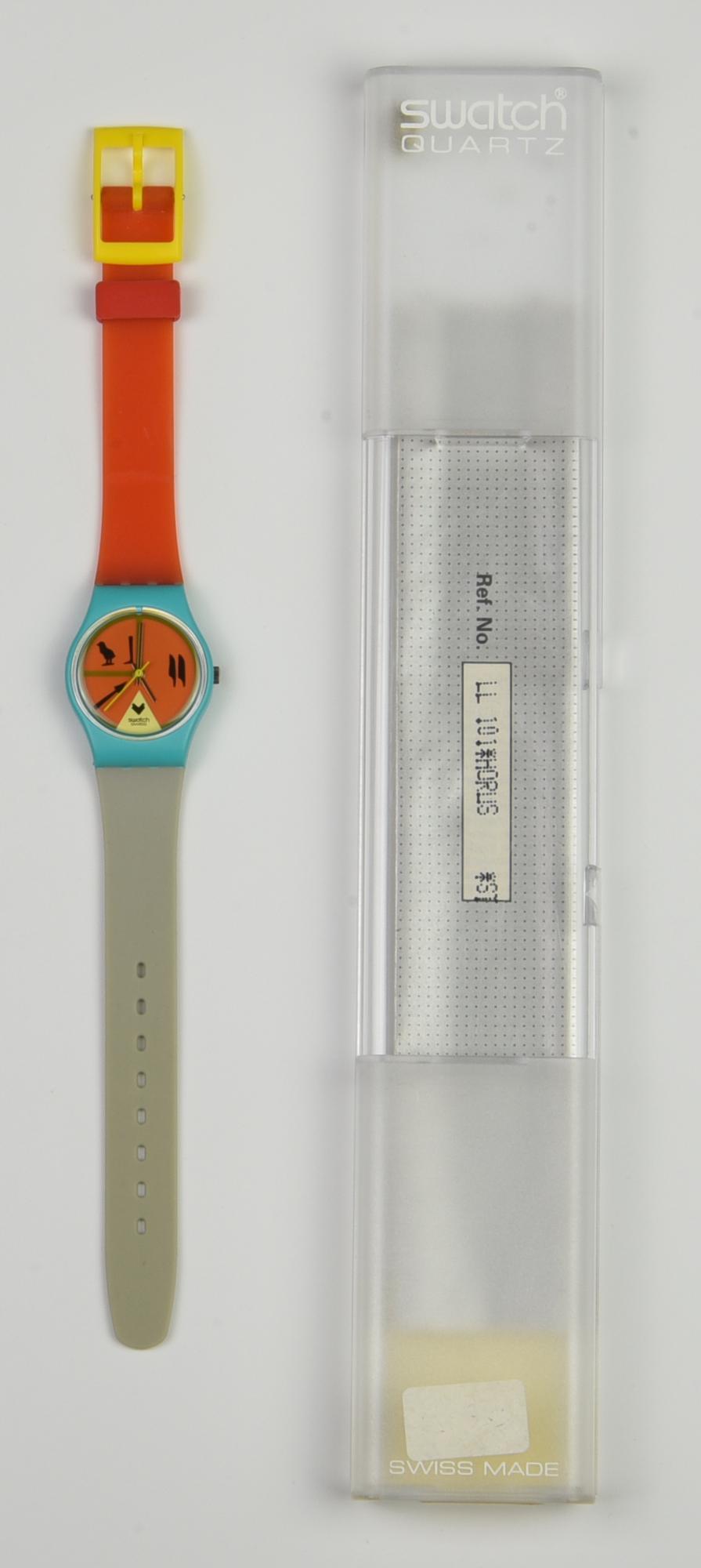 SWATCH NEFERTITI, 1986 mod. HORUS, cod. LL101 anno 1986 Completo di scatola...