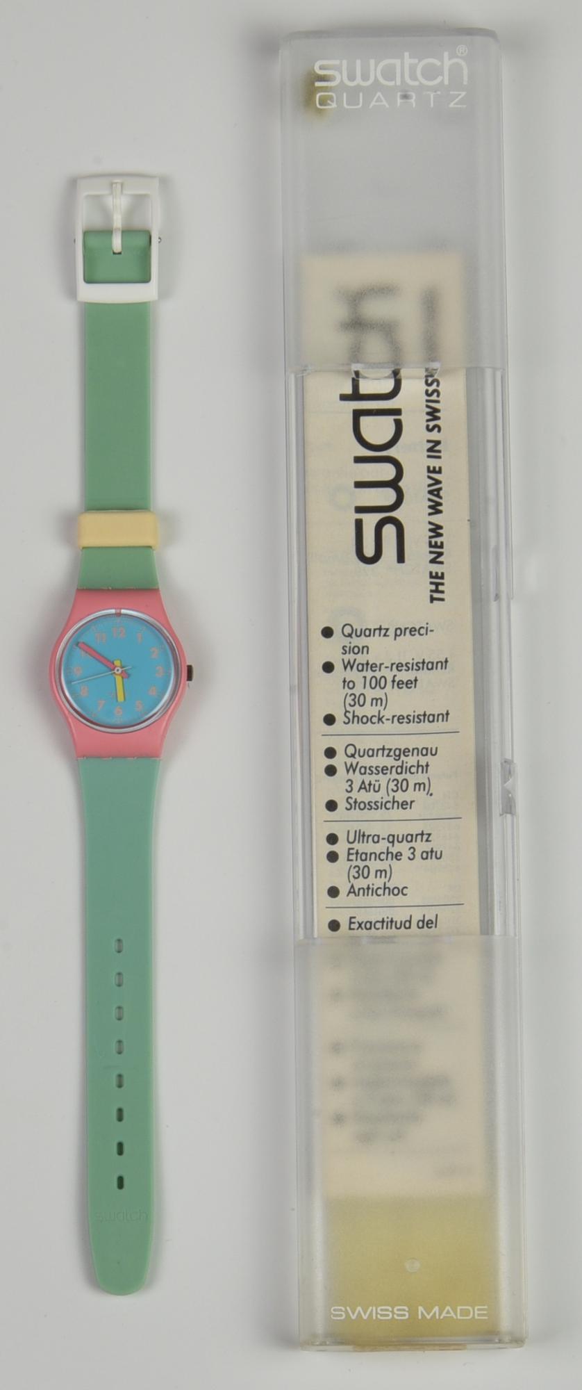 SWATCH WAIKIKI BEACH,1989 mod. AQUA CLUB, cod. LP108 anno 1989 Completo di...