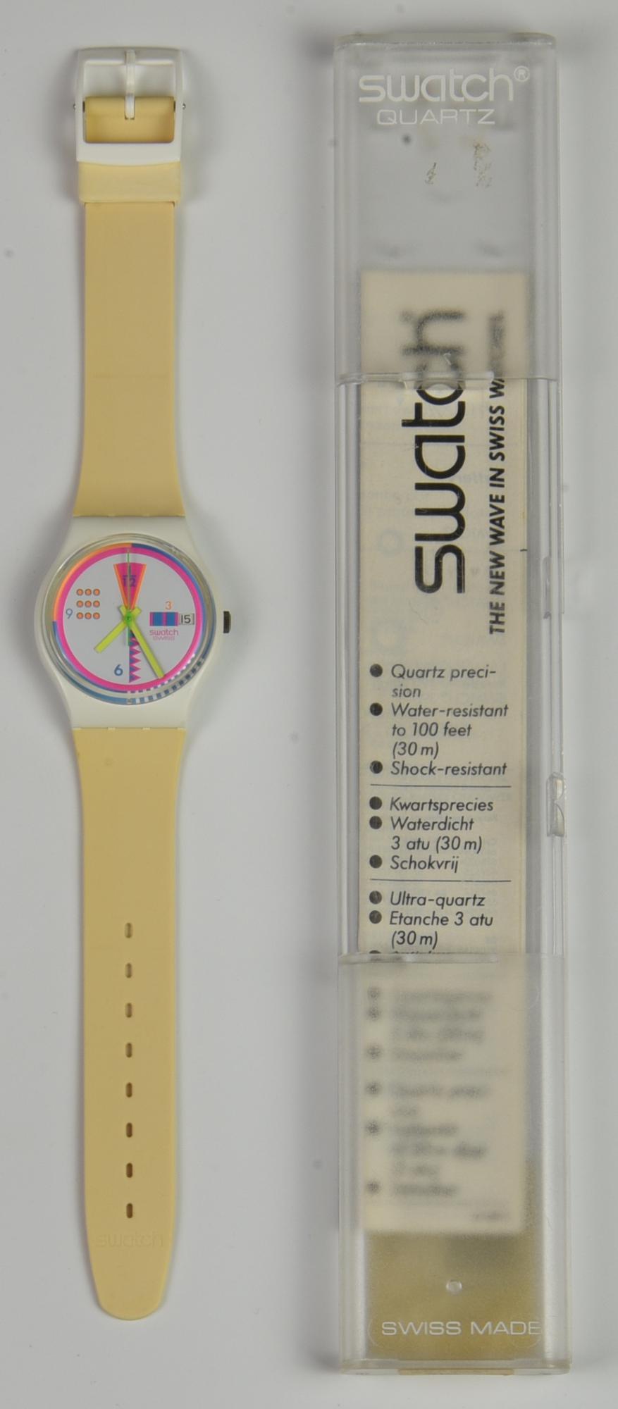 SWATCH ALFRESCO, 1989 mod. GEOGLO, cod. GW403 anno 1989 Completo di scatola...