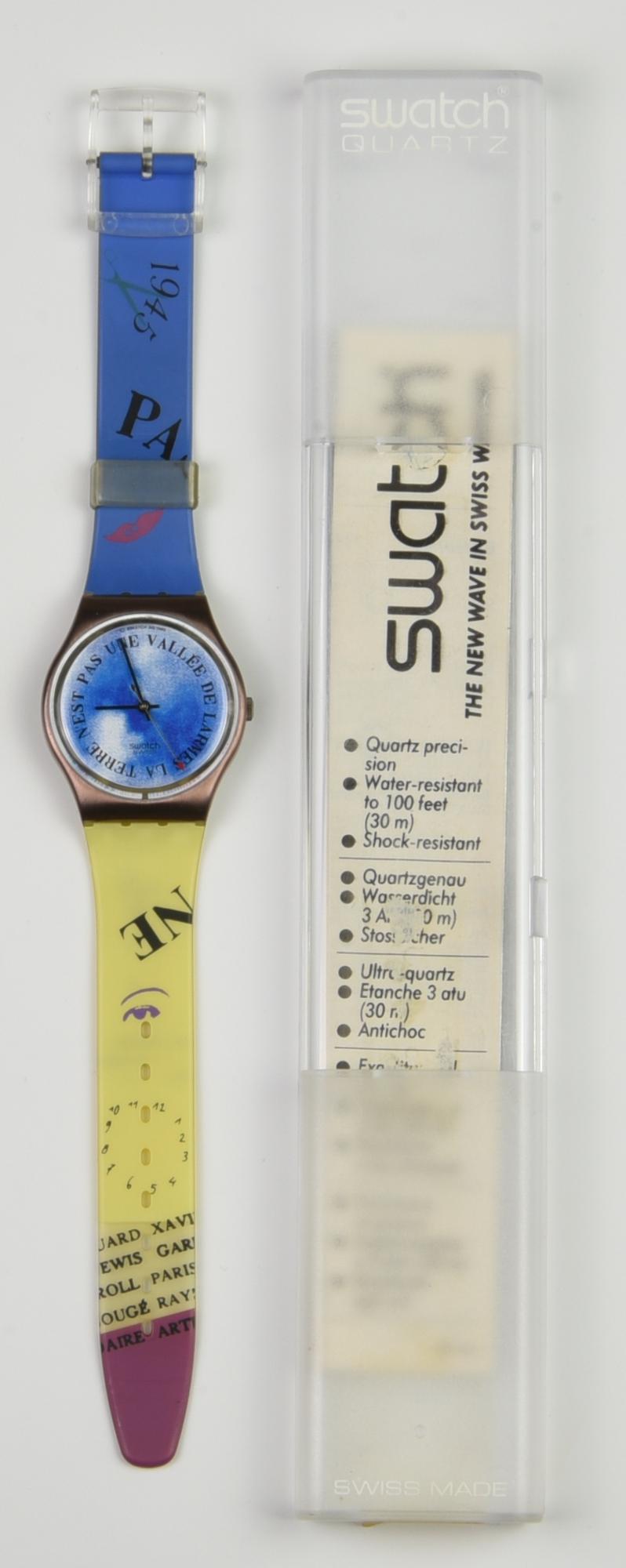 SWATCH DADALI, 1989 mod. CROQUE MONSIEUR, cod. GX112 anno 1989 Completo di...