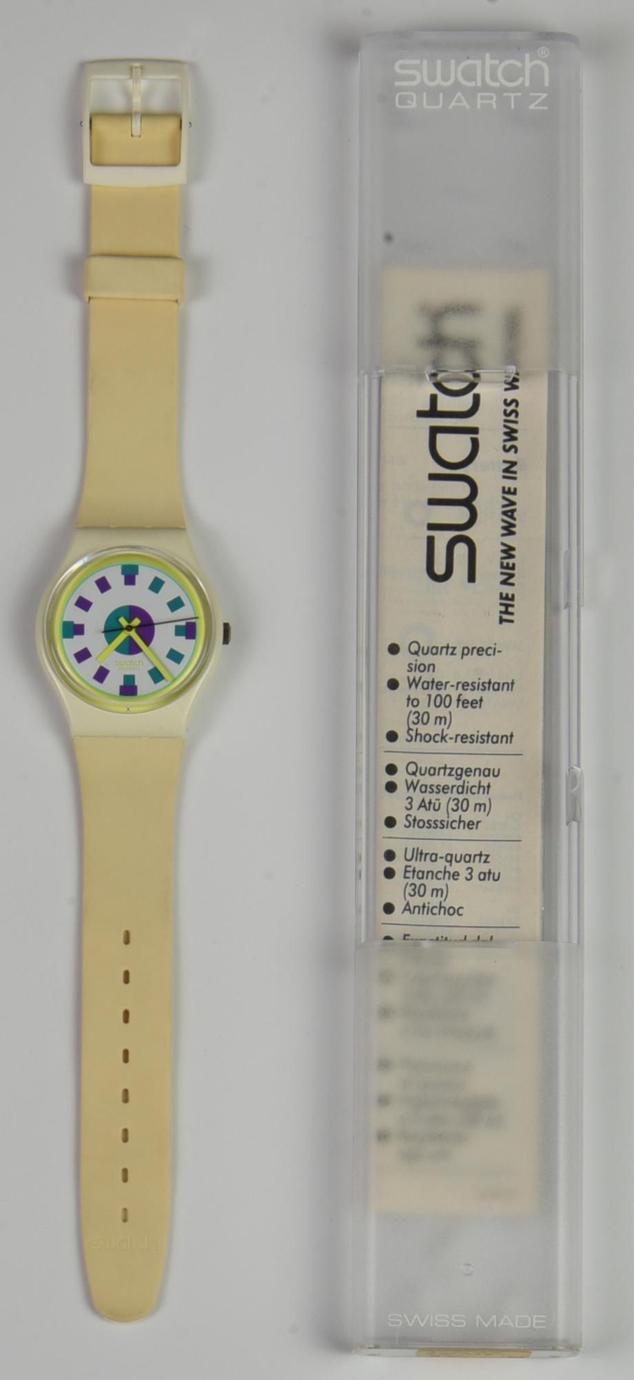 SWATCH GEO WHITES, 1989 mod. ALPINE, cod. GW113 anno 1989 Completo di scatola...