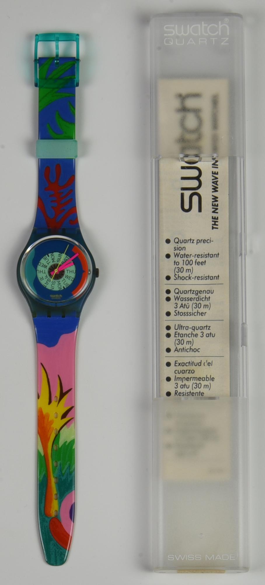 SWATCH TROPICAL FIESTA, 1990 mod. PASSION FLOWER, cod. GN703 anno 1990...