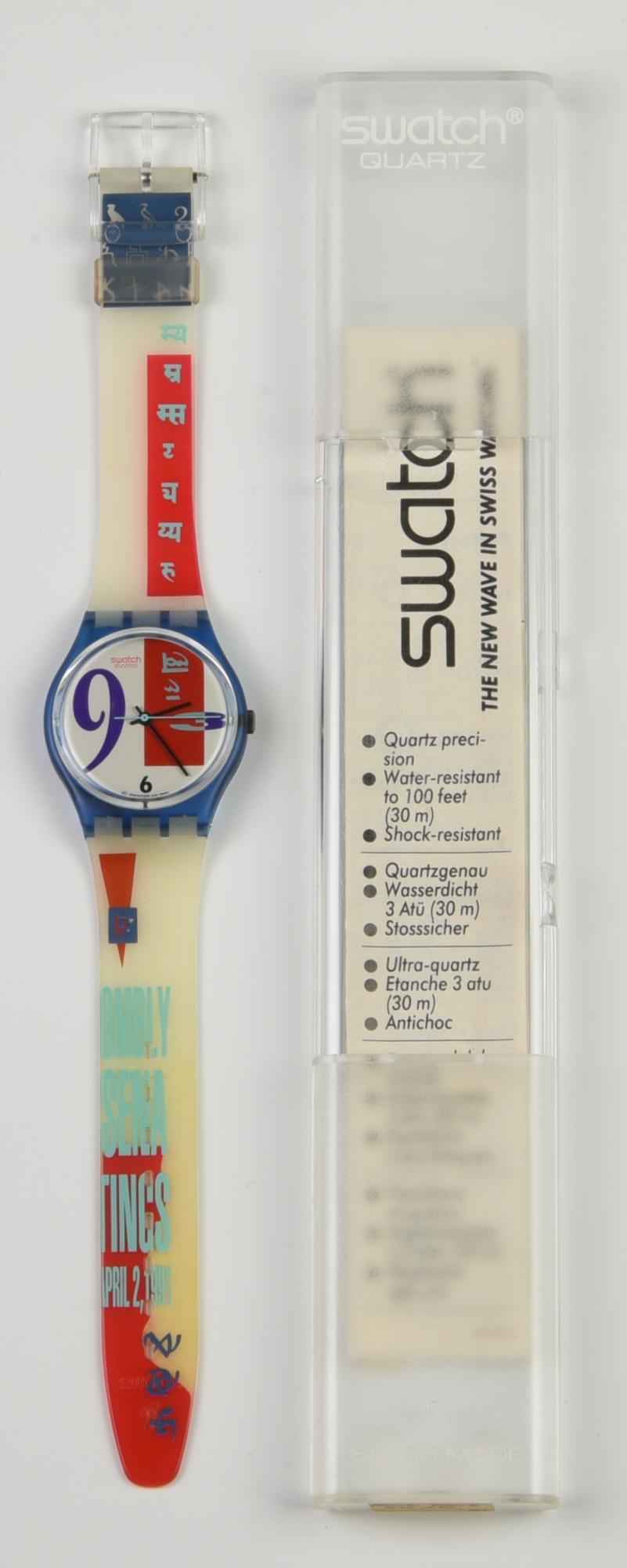 SWATCH PRESS RELEASE, 1991 mod. BOLD FACE, cod. GN112 anno 1991 Completo di...