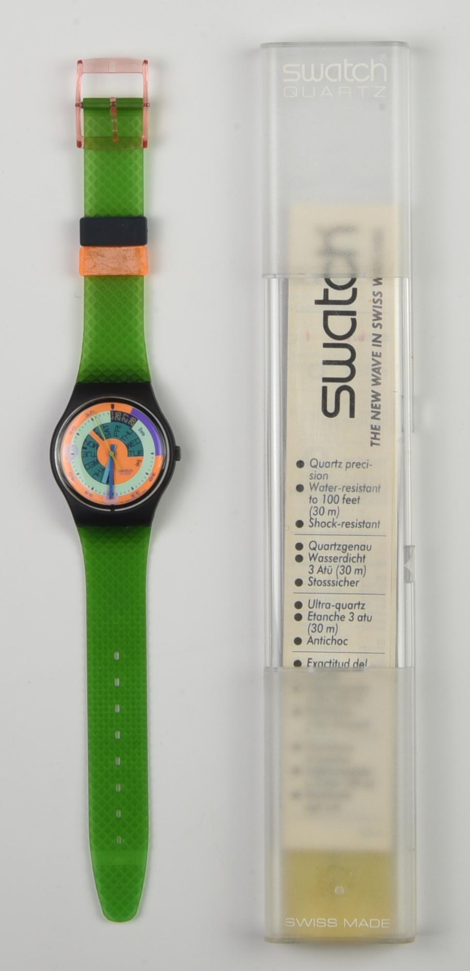 SWATCH BRIGHT FLAGS, 1991 mod. SKYCHART, cod. GN705 anno 1991 Completo di...