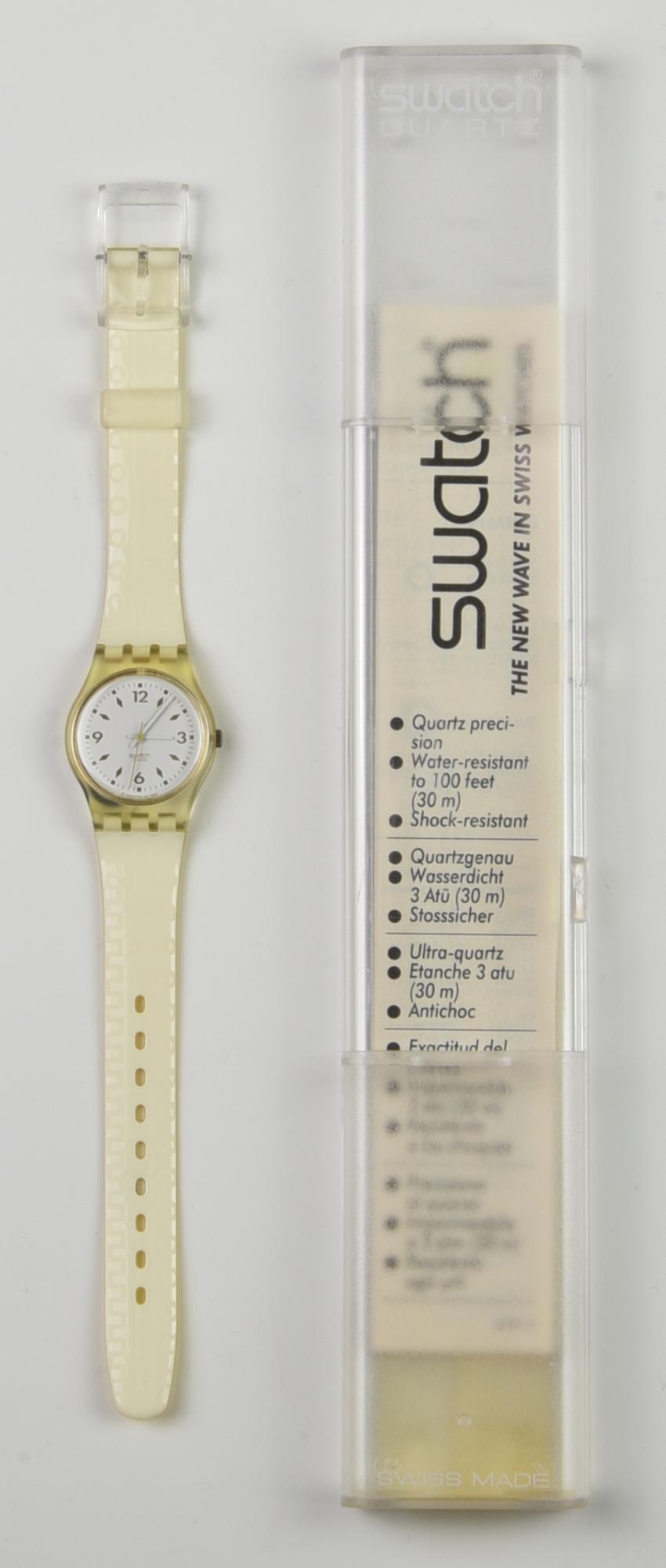 SWATCH CLASSIC WHITE, 1991 mod. GOLDEN BRIDE, cod. LK123 anno 1991 Completo...